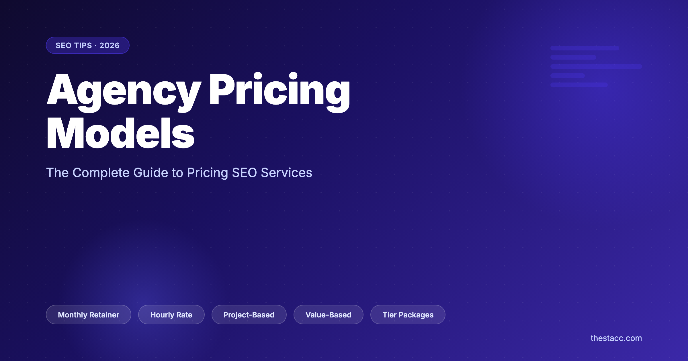 Agency Pricing Models: The Complete SEO Pricing Guide