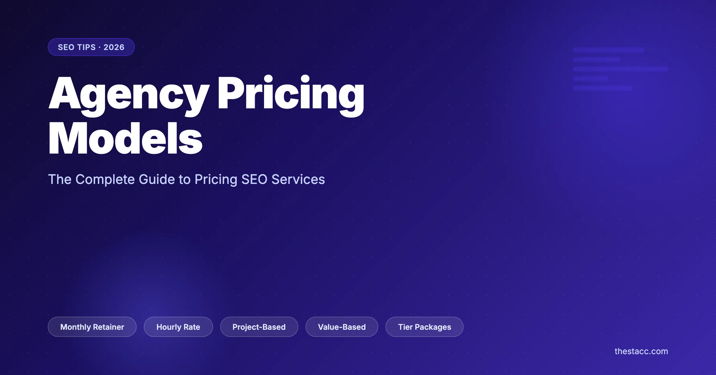 Agency Pricing Models: The Complete SEO Pricing Guide