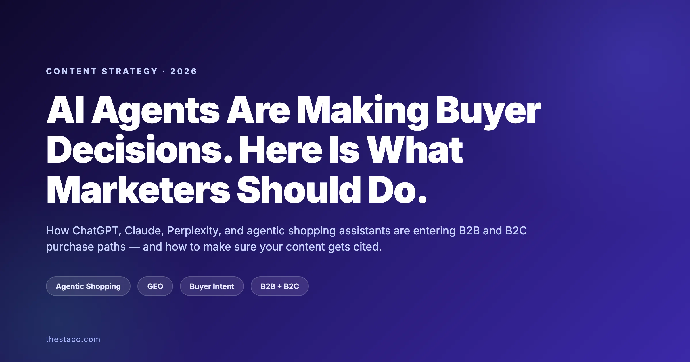 AI Agents Are Making Buyer Decisions. The 2026 Guide.