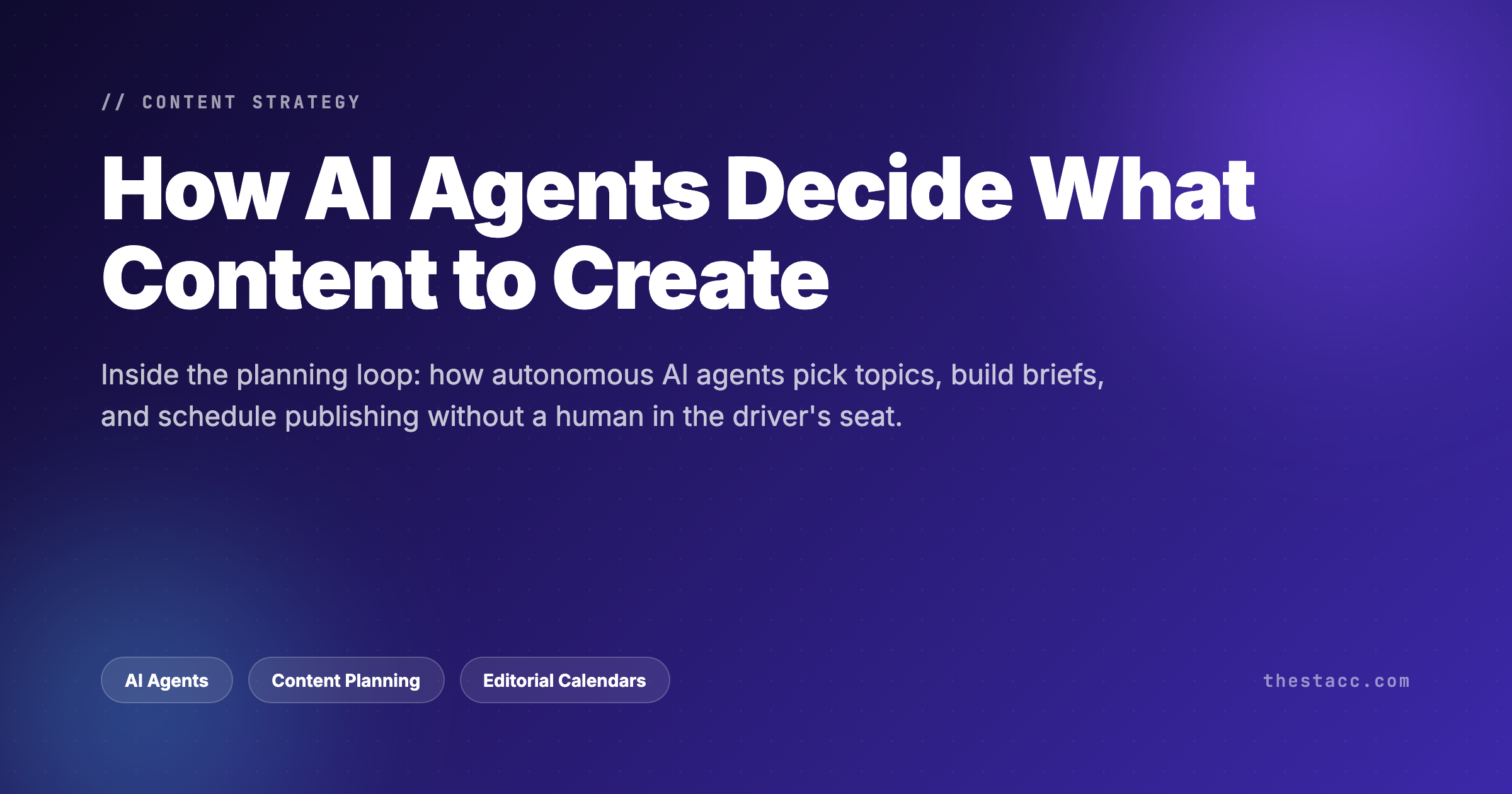 How AI Agents Decide What Content to Create (2026)