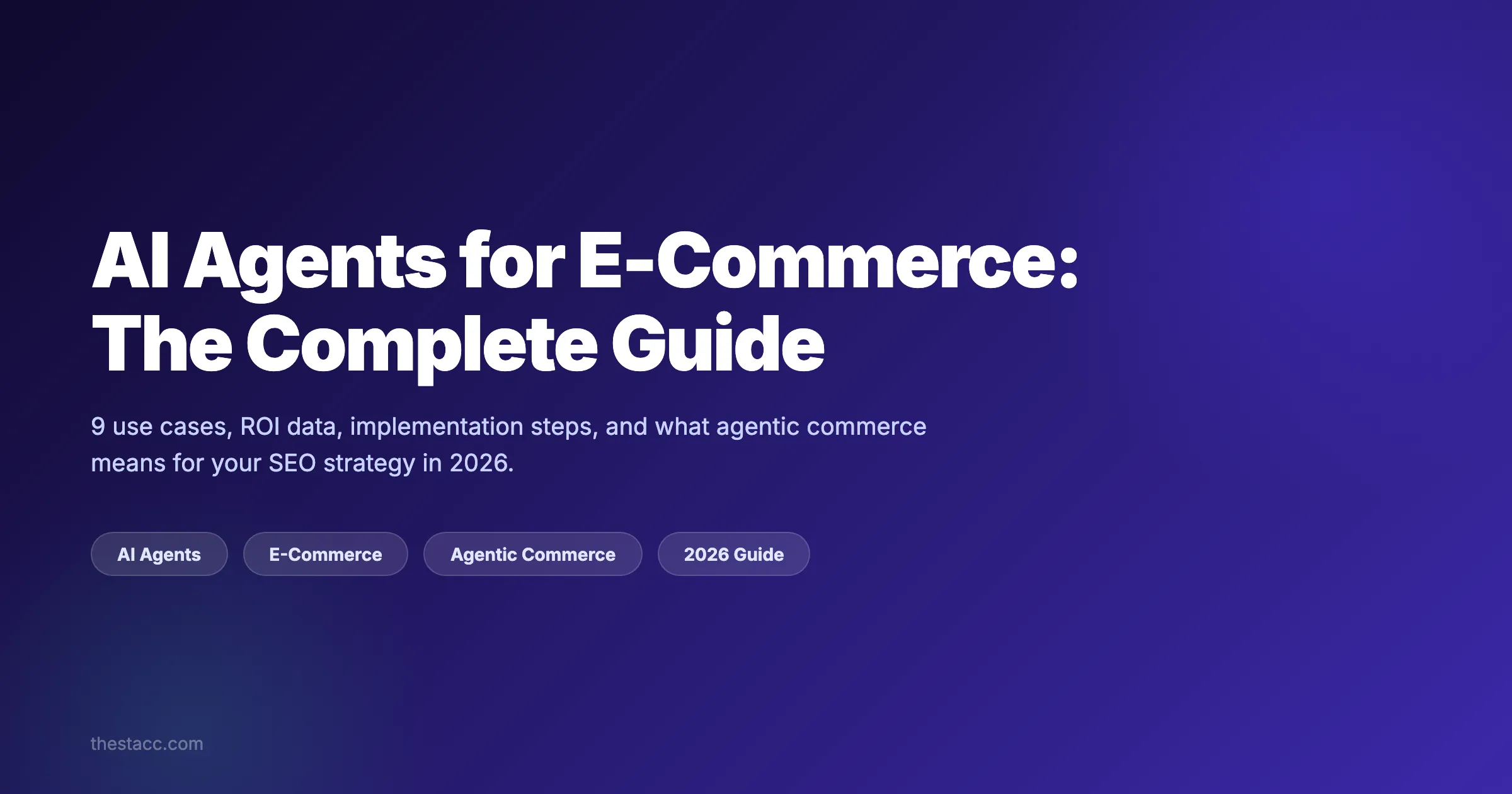 AI Agents for E-Commerce: The Complete Guide (2026)