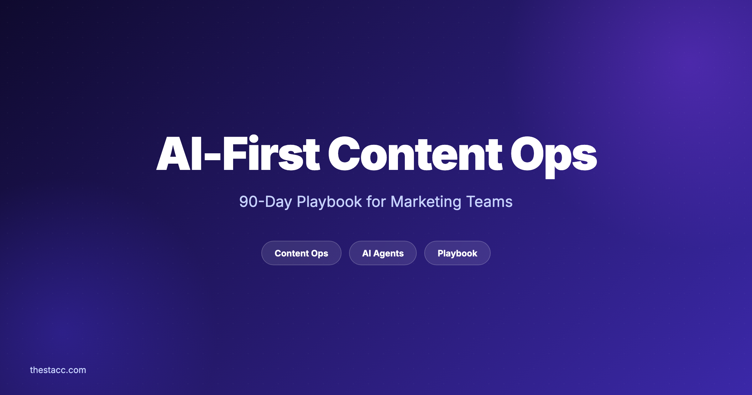 AI-First Content Ops 90-Day Playbook for Small Business