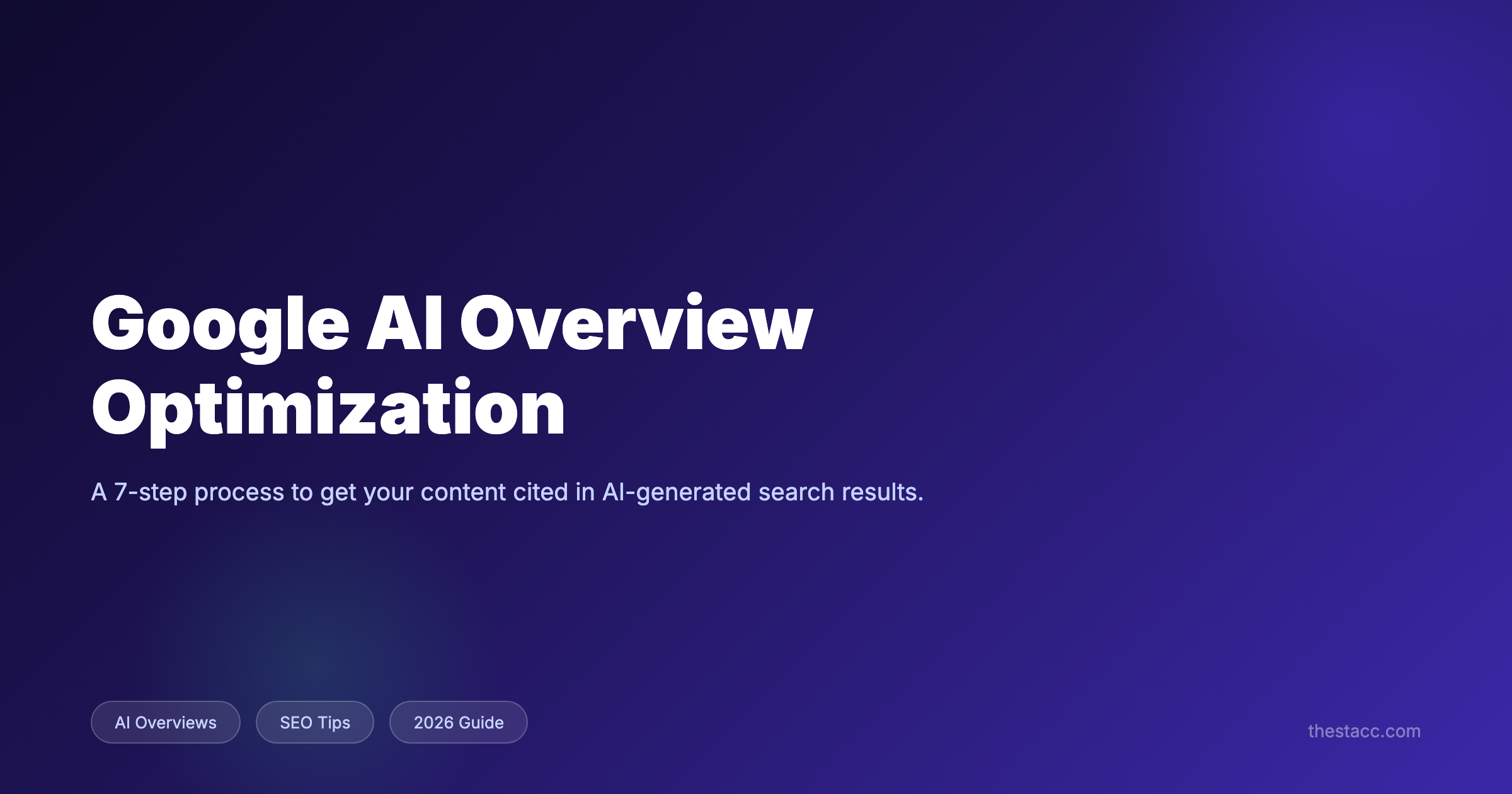 Google AI Overview Optimization: 7 Steps (2026)