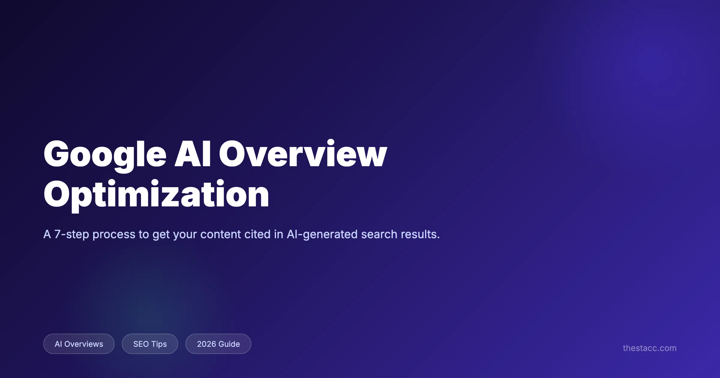 Google AI Overview Optimization: 7 Steps (2026)