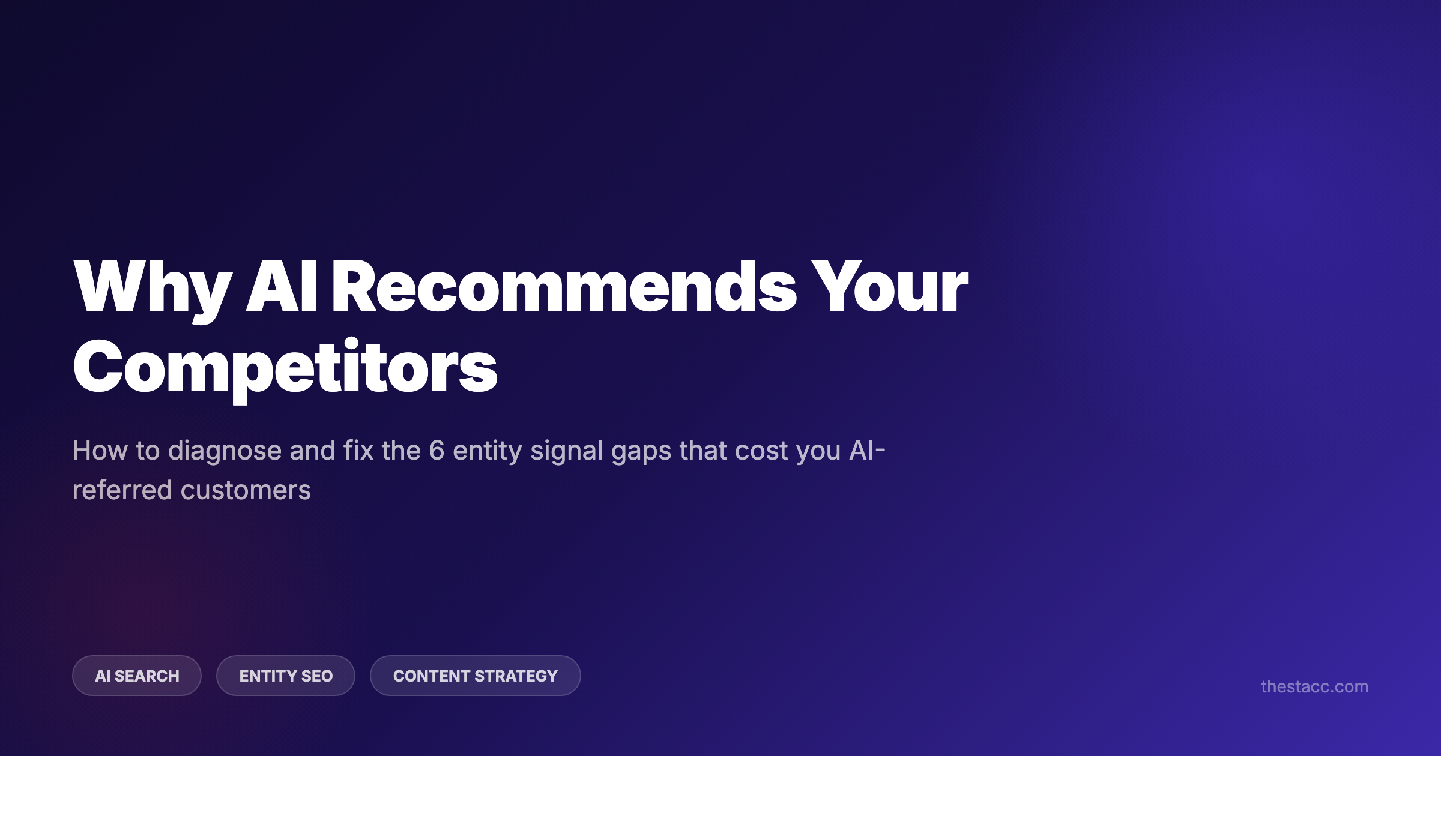 Why AI Recommends Your Competitors: How to Fix It
