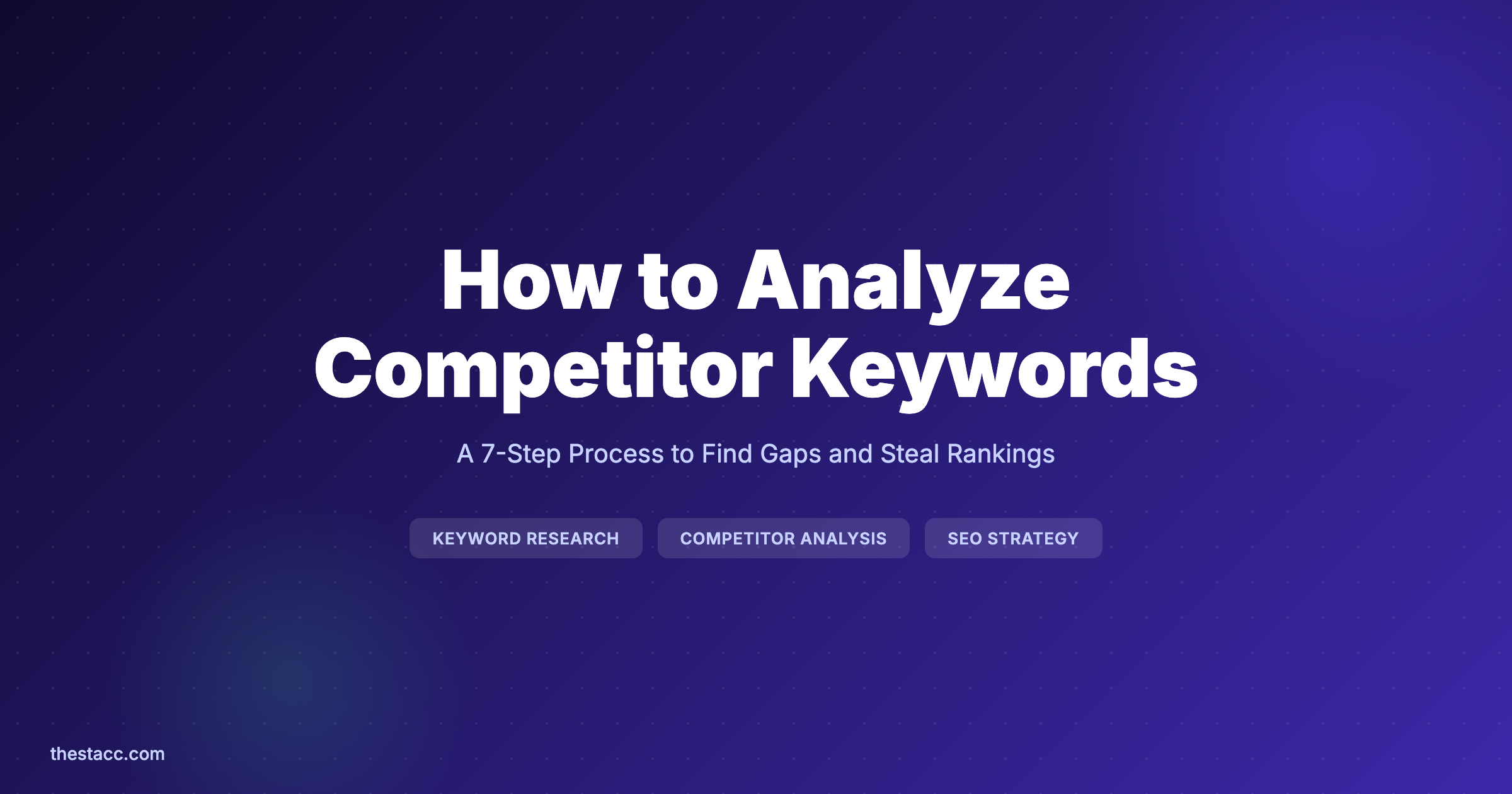 How to Analyze Competitor Keywords in 7 Steps