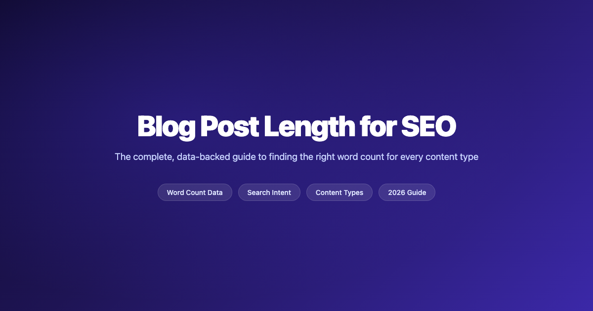 Blog Post Length for SEO: The Complete Guide (2026)