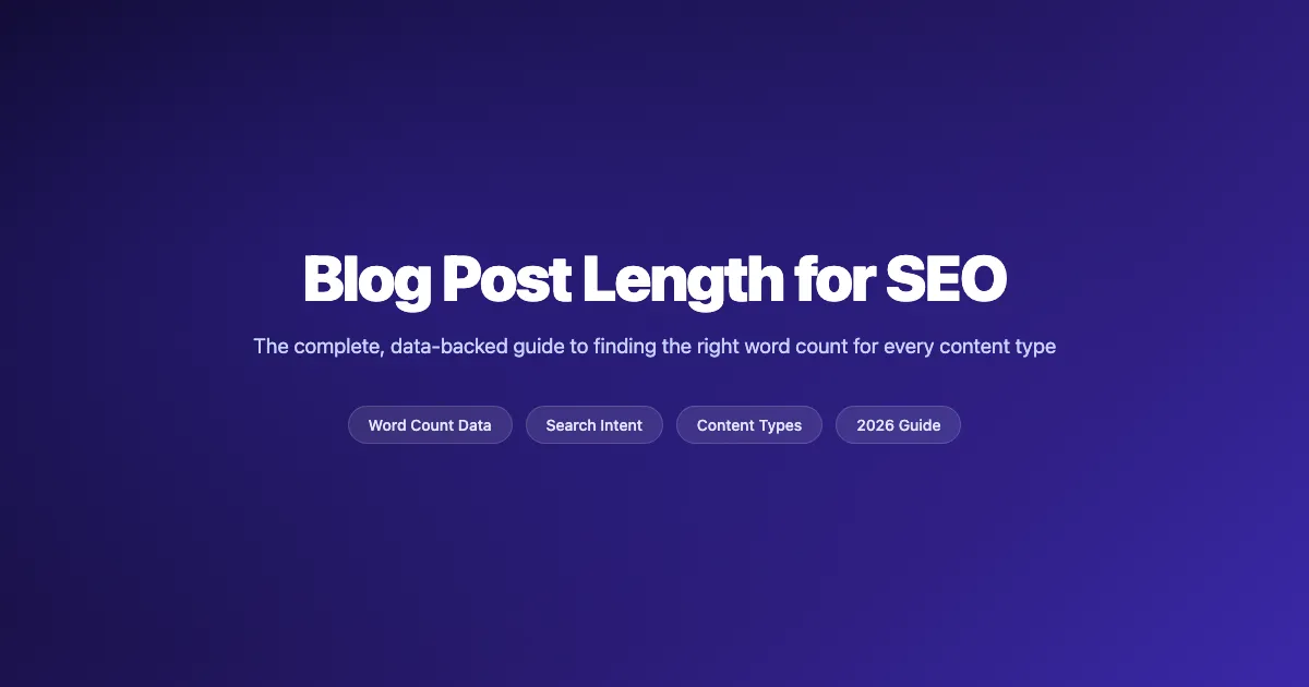 Blog Post Length for SEO: The Complete Guide (2026)