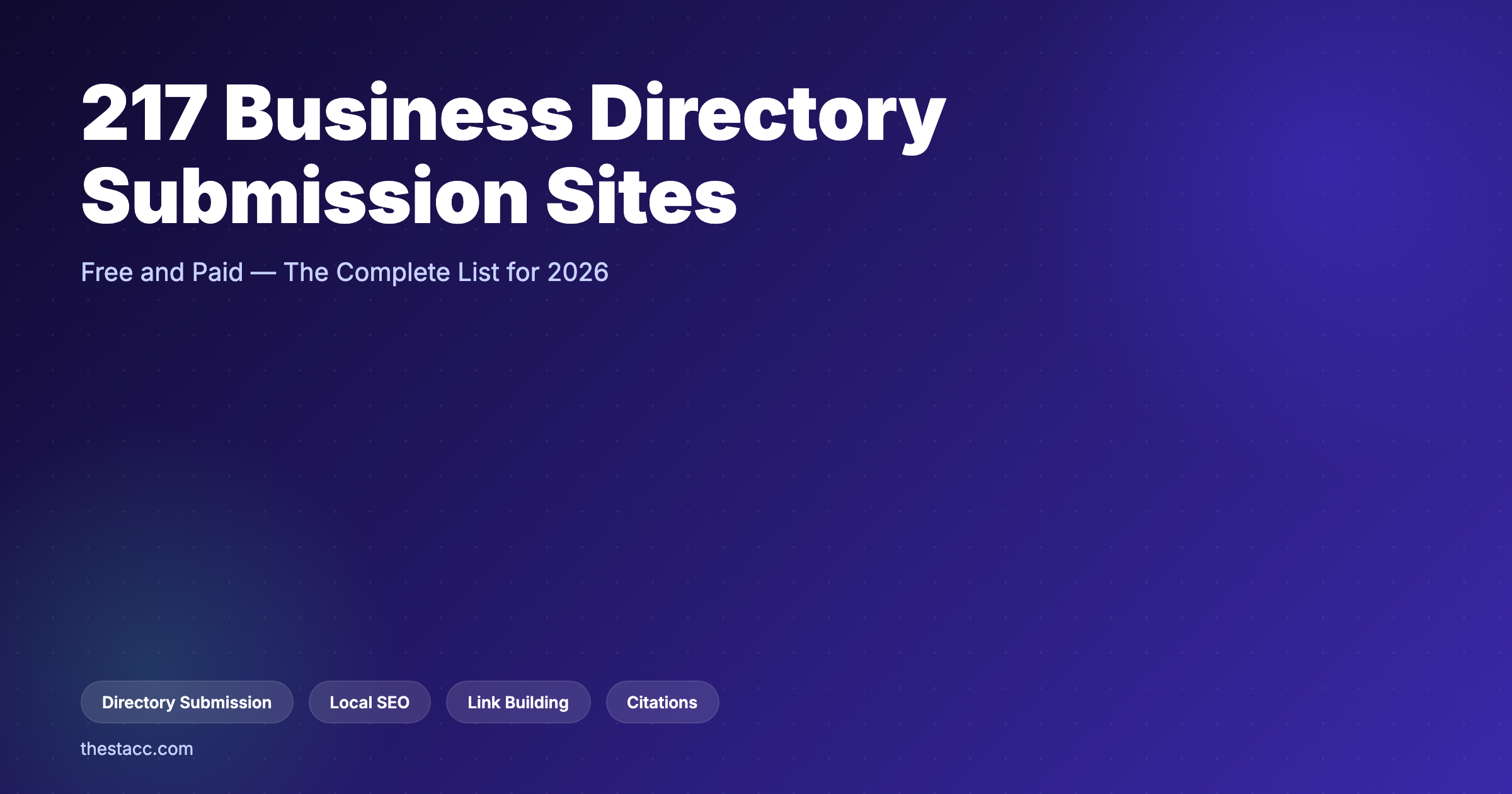217 Business Directory Submission Sites (Free and Paid)