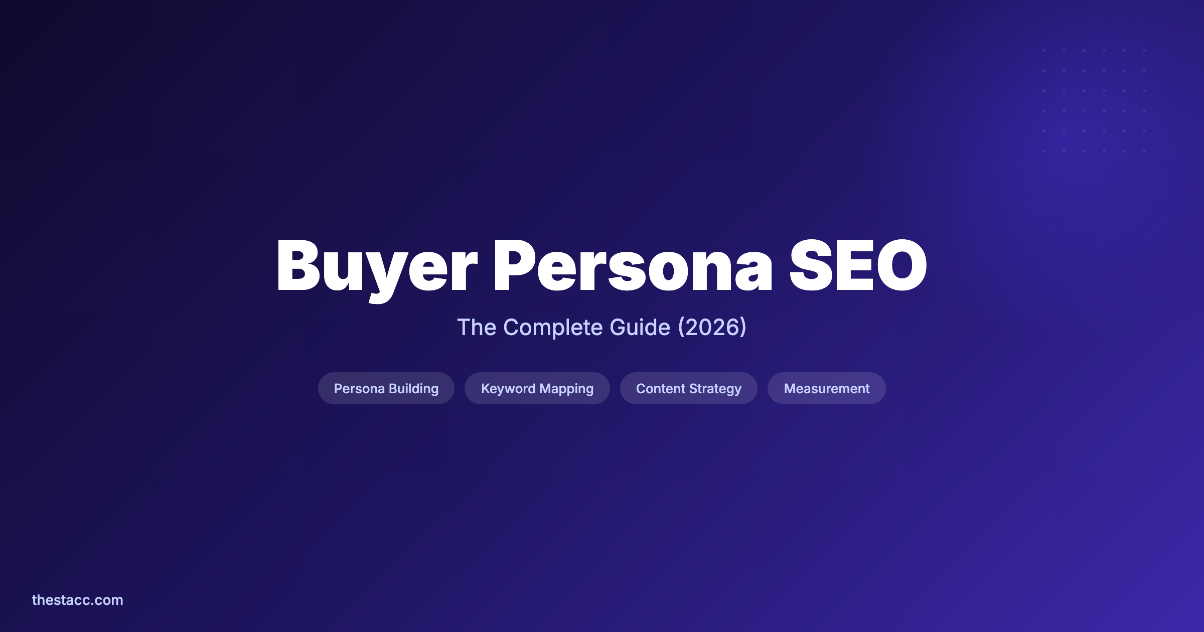 Buyer Persona SEO: The Complete Guide (2026)