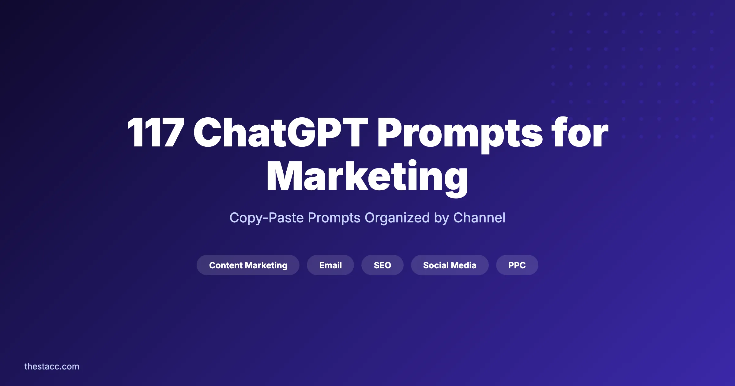 117 ChatGPT Prompts for Marketing (By Channel)