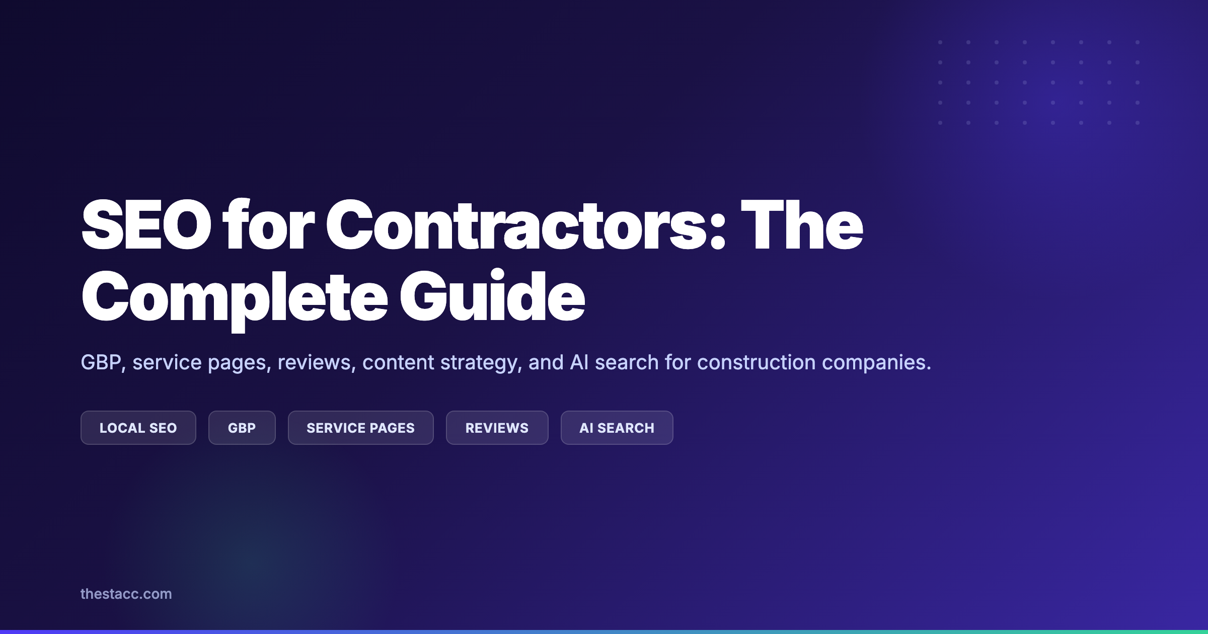 SEO for Contractors: The Complete Guide (2026)