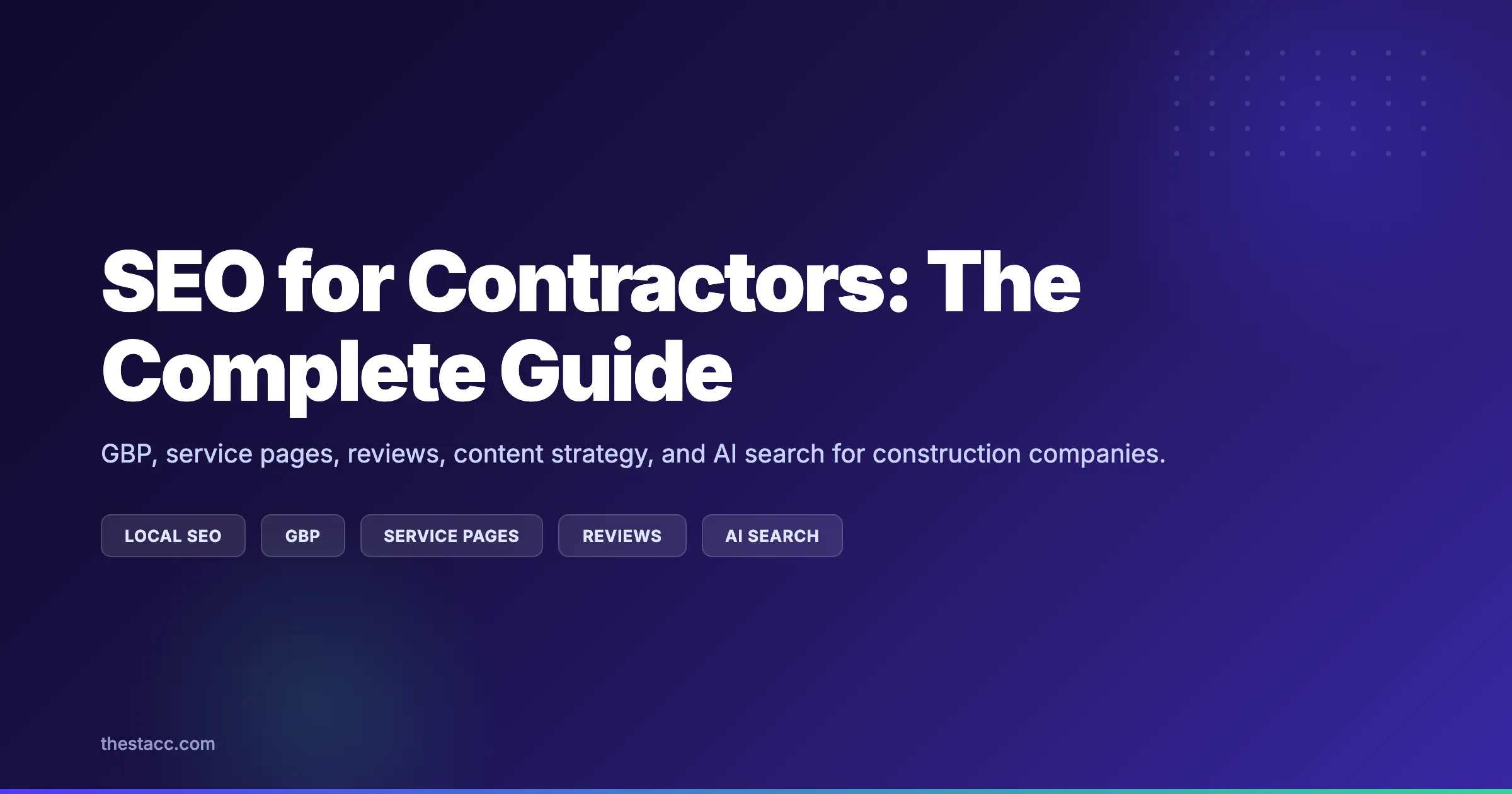 SEO for Contractors: The Complete Guide (2026)