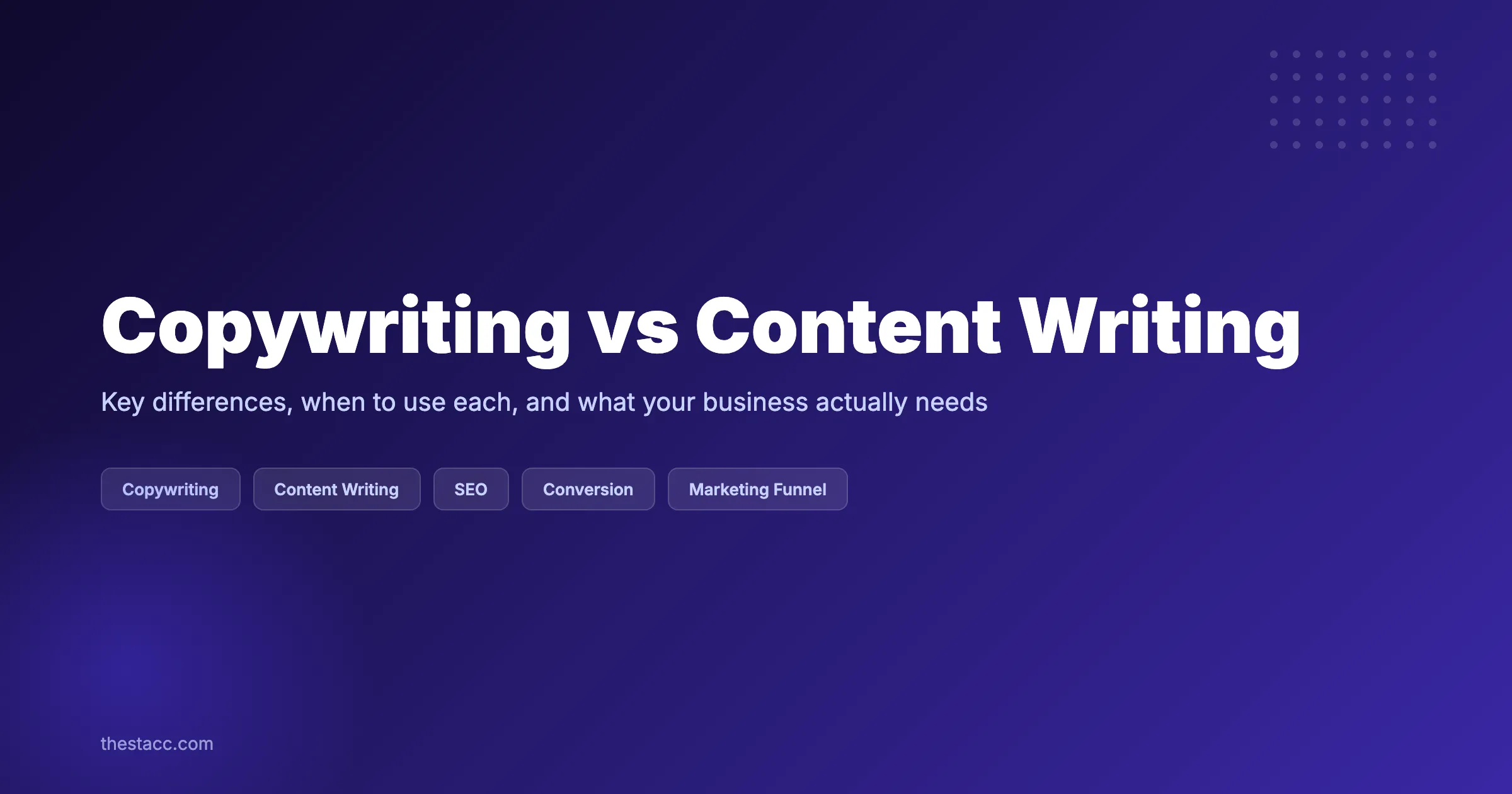 Copywriting vs Content Writing: Key Differences