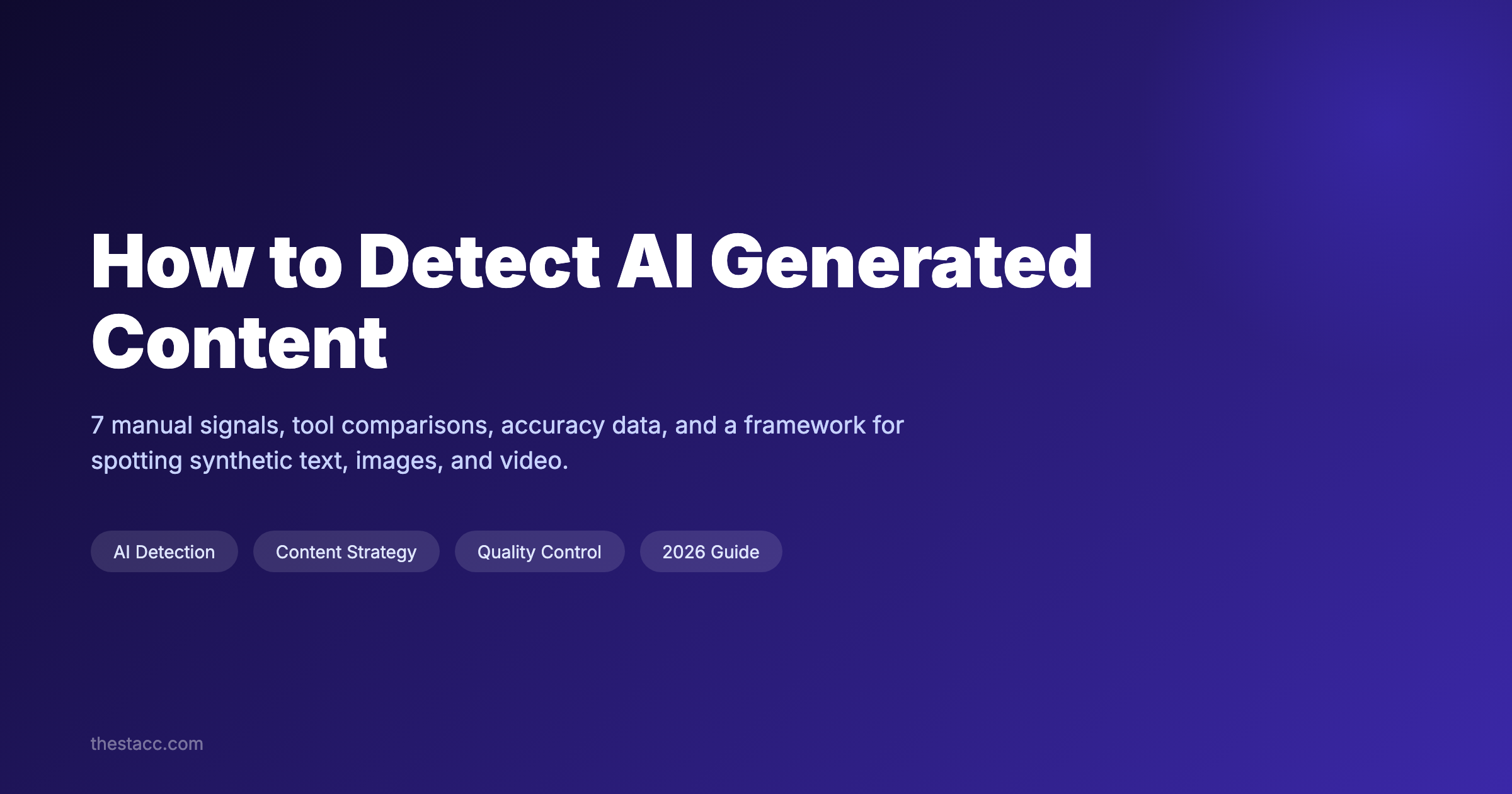 How to Detect AI Generated Content (2026)