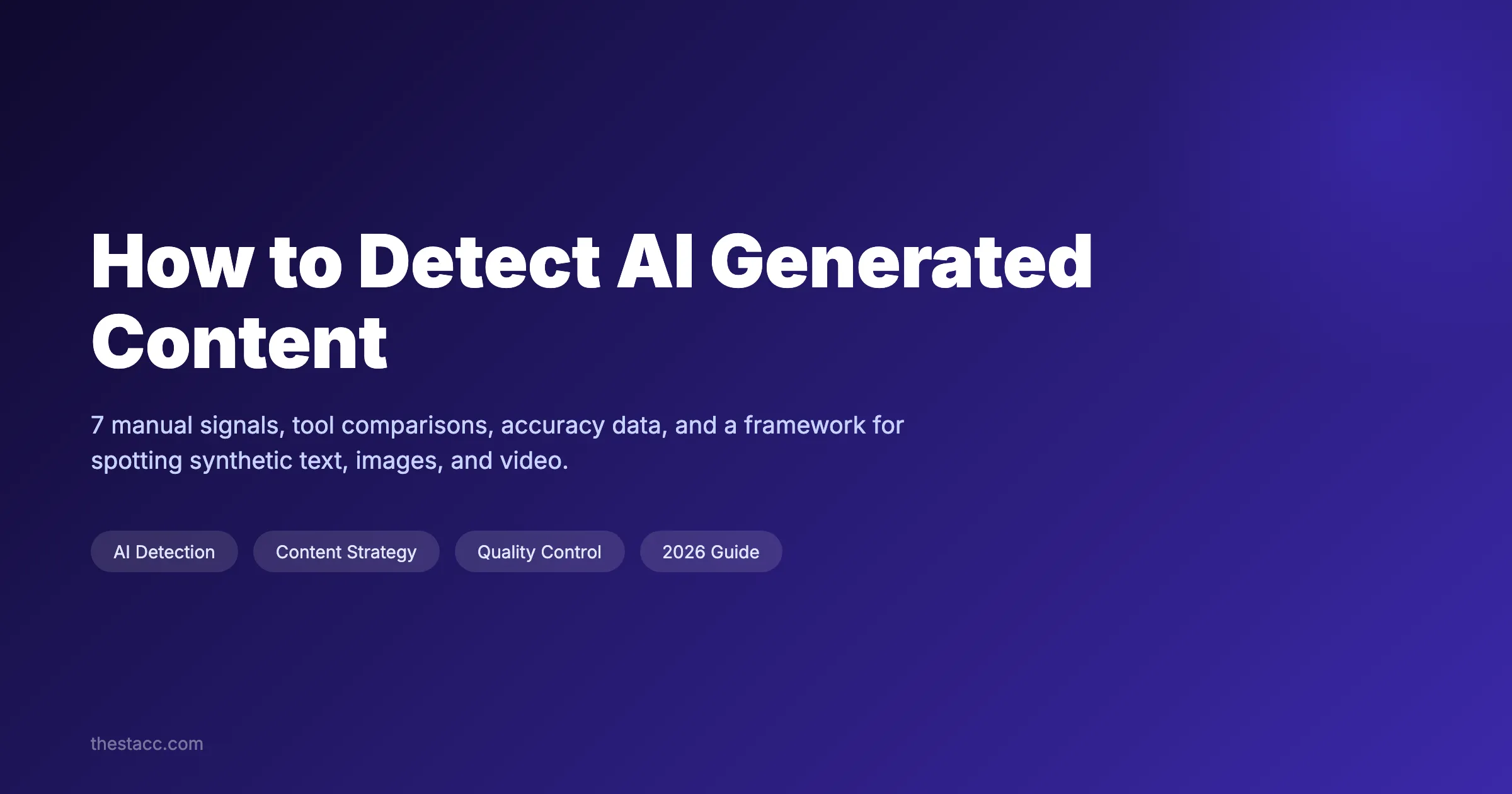 How to Detect AI Generated Content (2026)