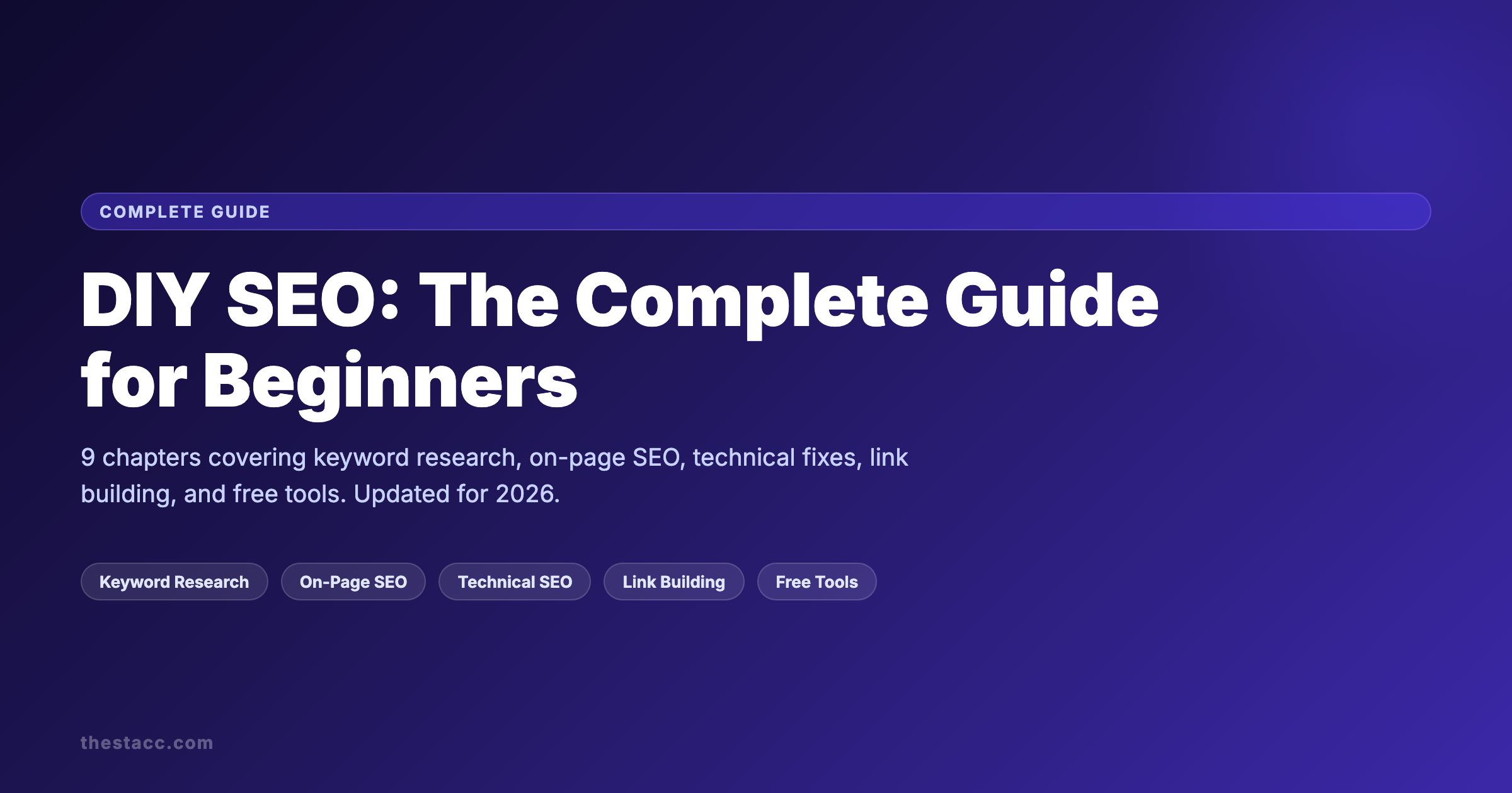 DIY SEO: The Complete Guide for Beginners (2026)