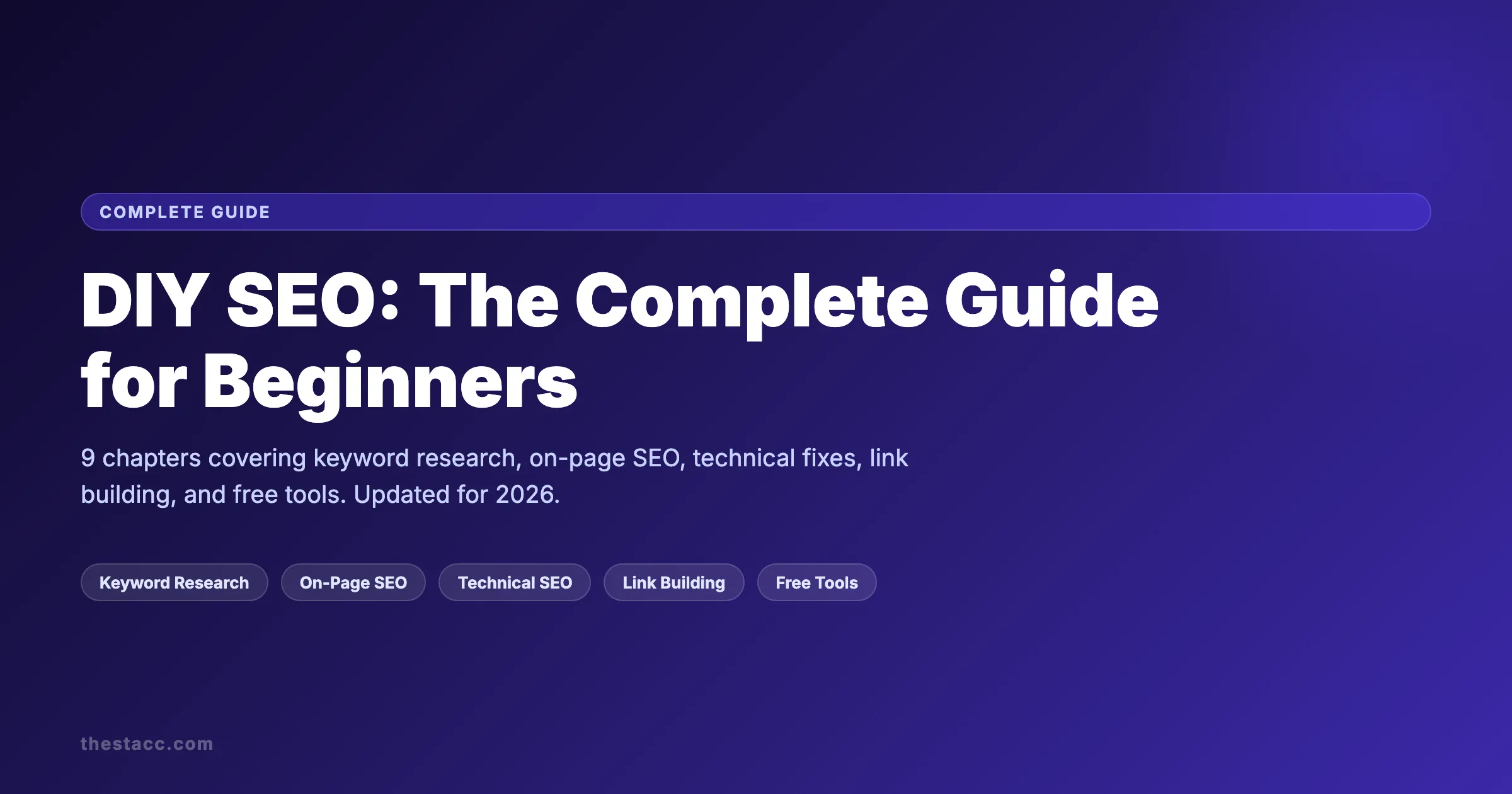 DIY SEO: The Complete Guide for Beginners (2026)