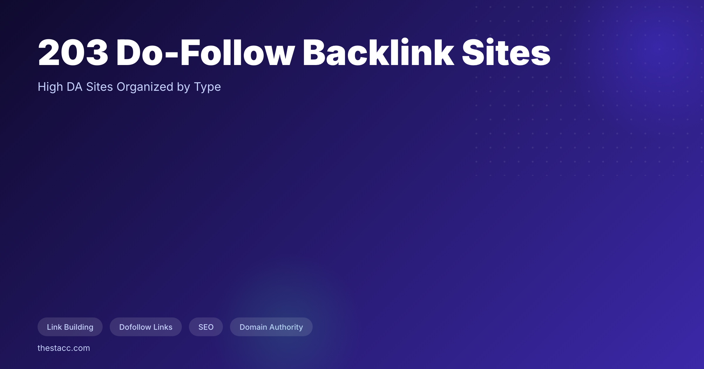 203 Do-Follow Backlink Sites List (High DA)