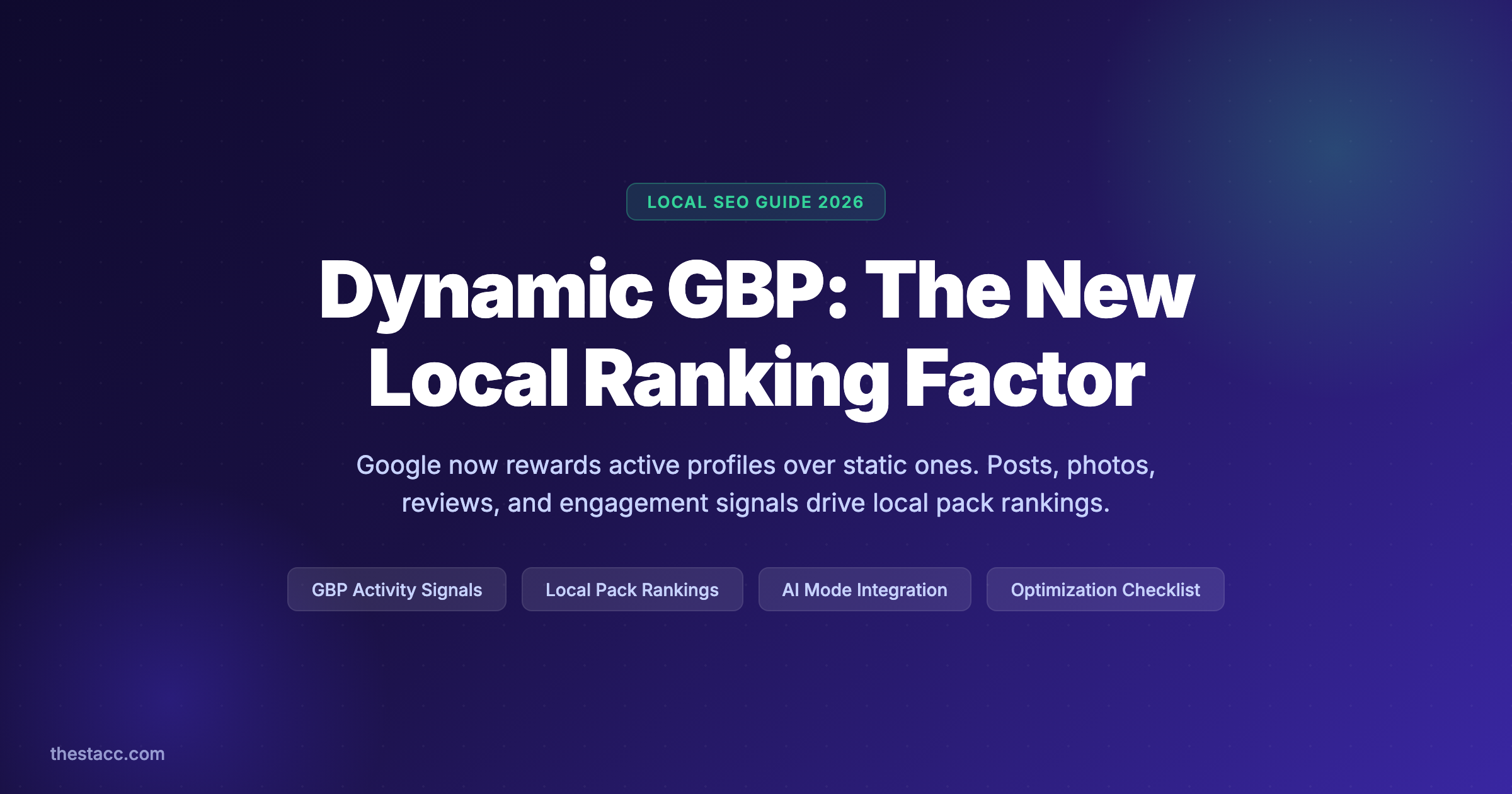 Dynamic GBP: The New Local Ranking Factor (2026)