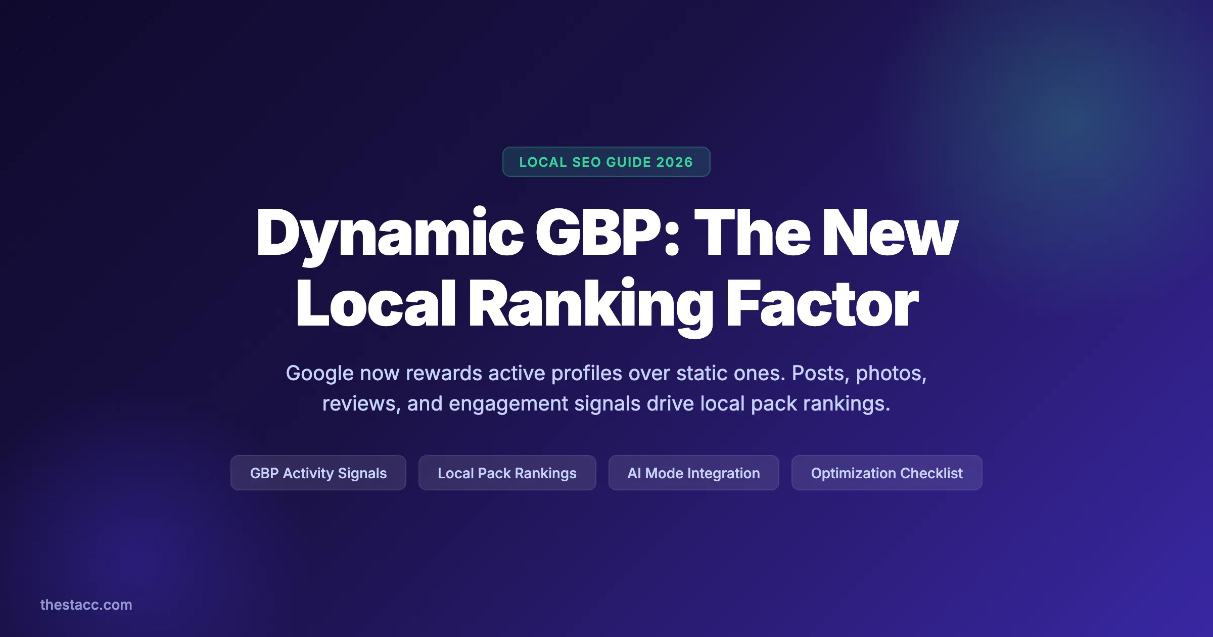 Dynamic GBP: The New Local Ranking Factor (2026)