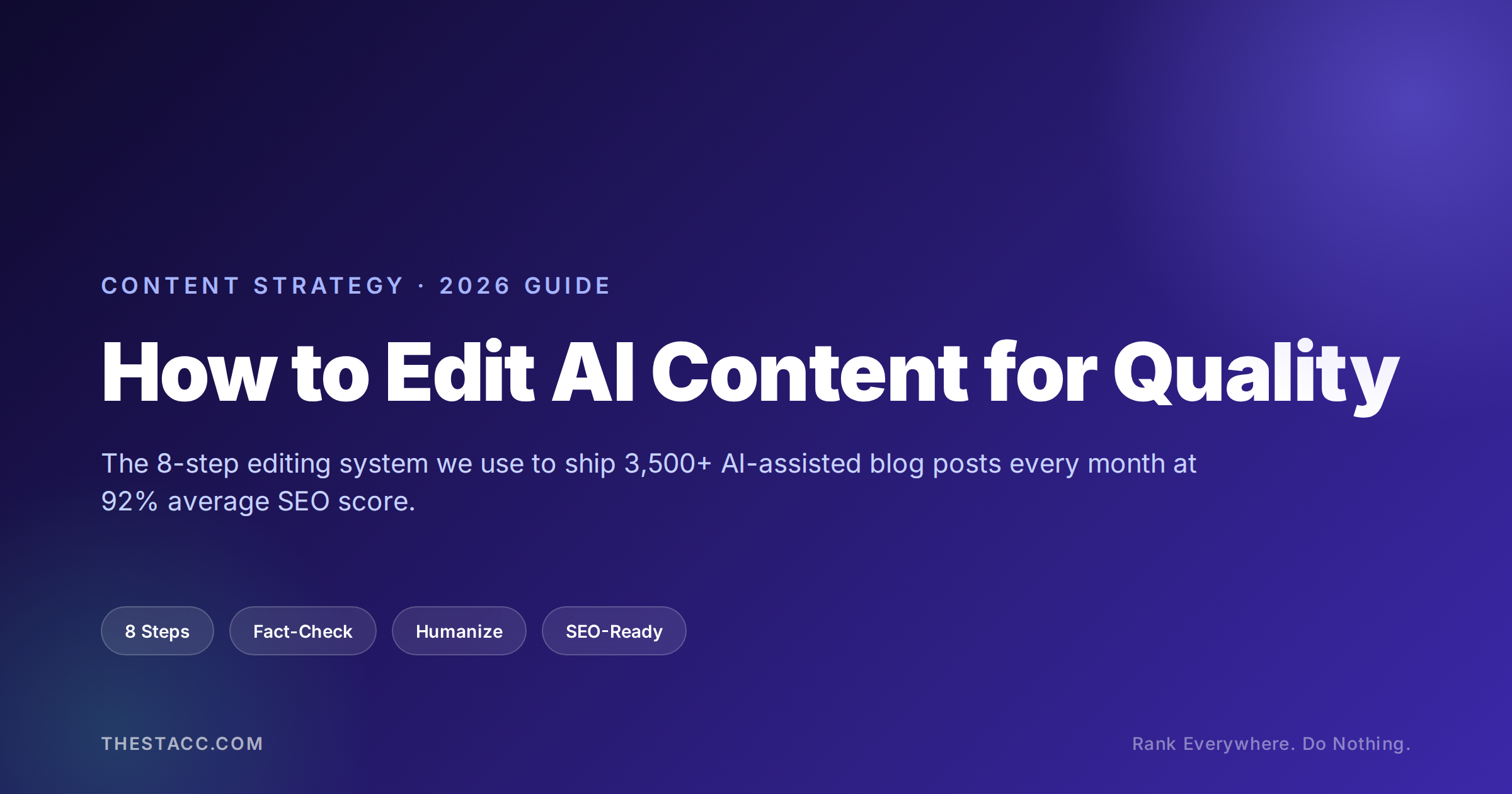 How to Edit AI Content for Quality (8-Step System)