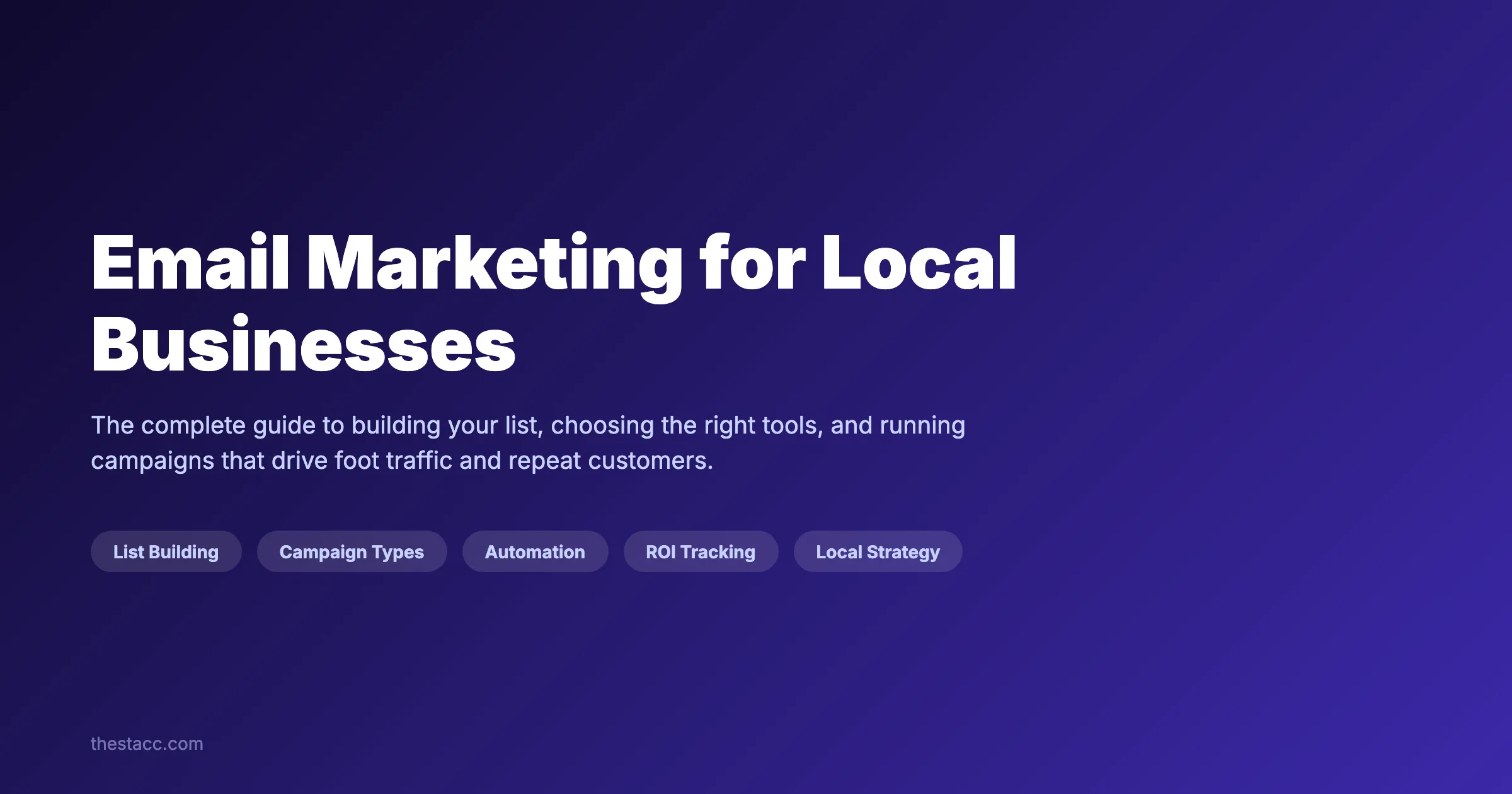 Email Marketing for Local Businesses: The Complete Guide