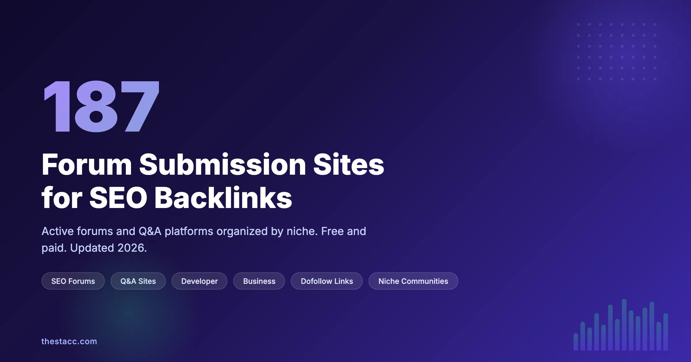 187 Forum Submission Sites for SEO Backlinks (2026)