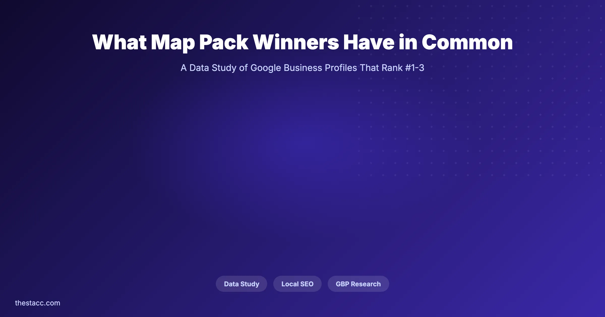 What Map Pack Winners Have in Common (Study)
