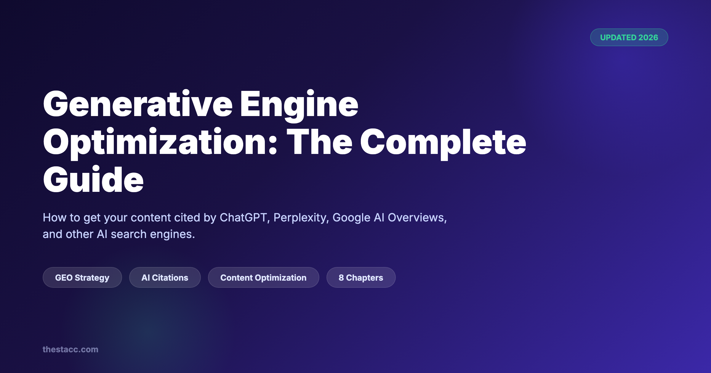 Generative Engine Optimization: The Complete Guide (2026)