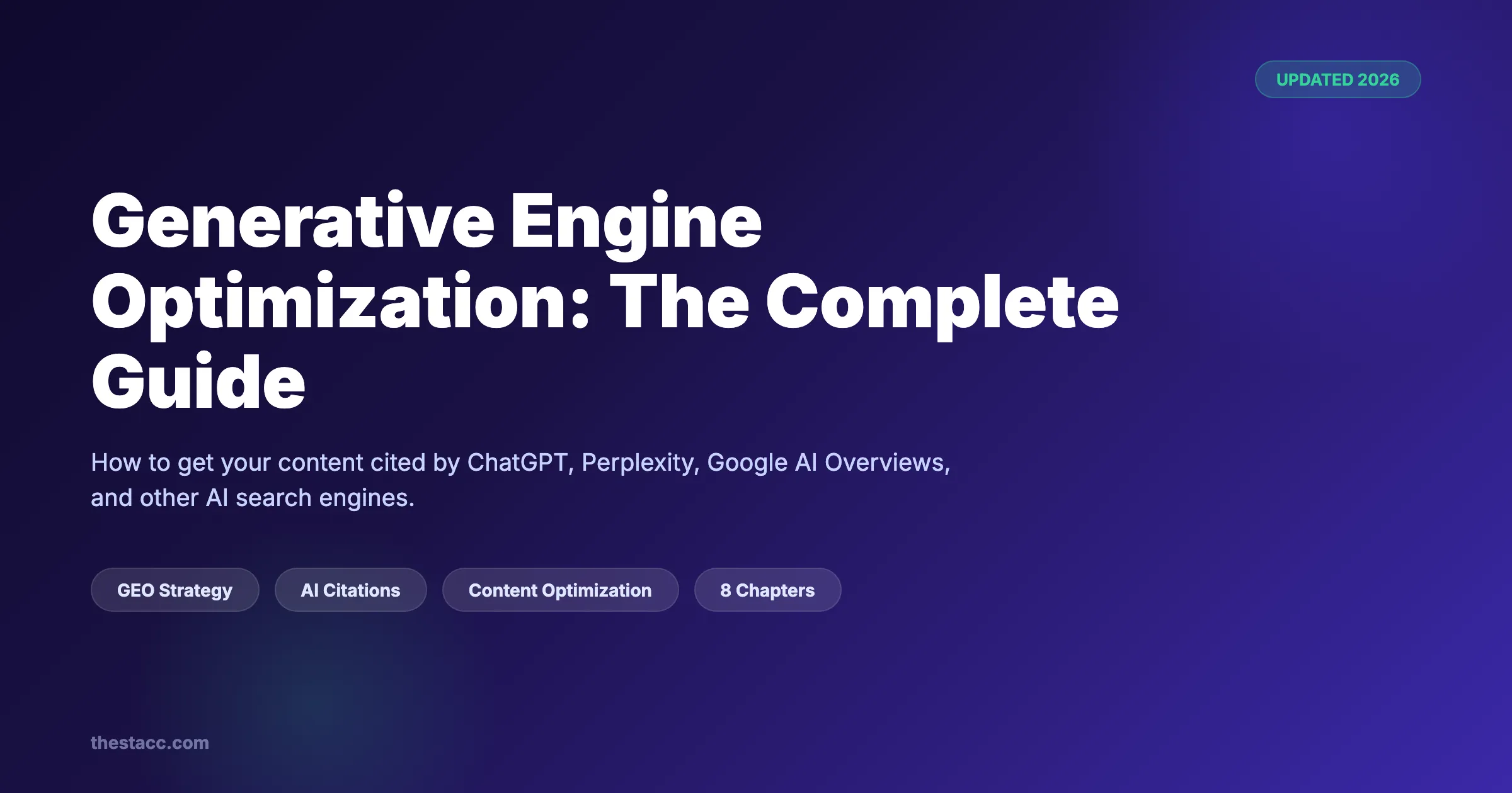 Generative Engine Optimization: The Complete Guide (2026)