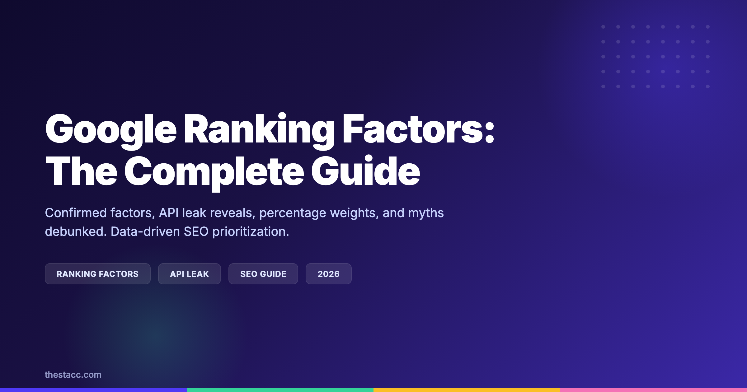 Google Ranking Factors: The Complete Guide (2026)