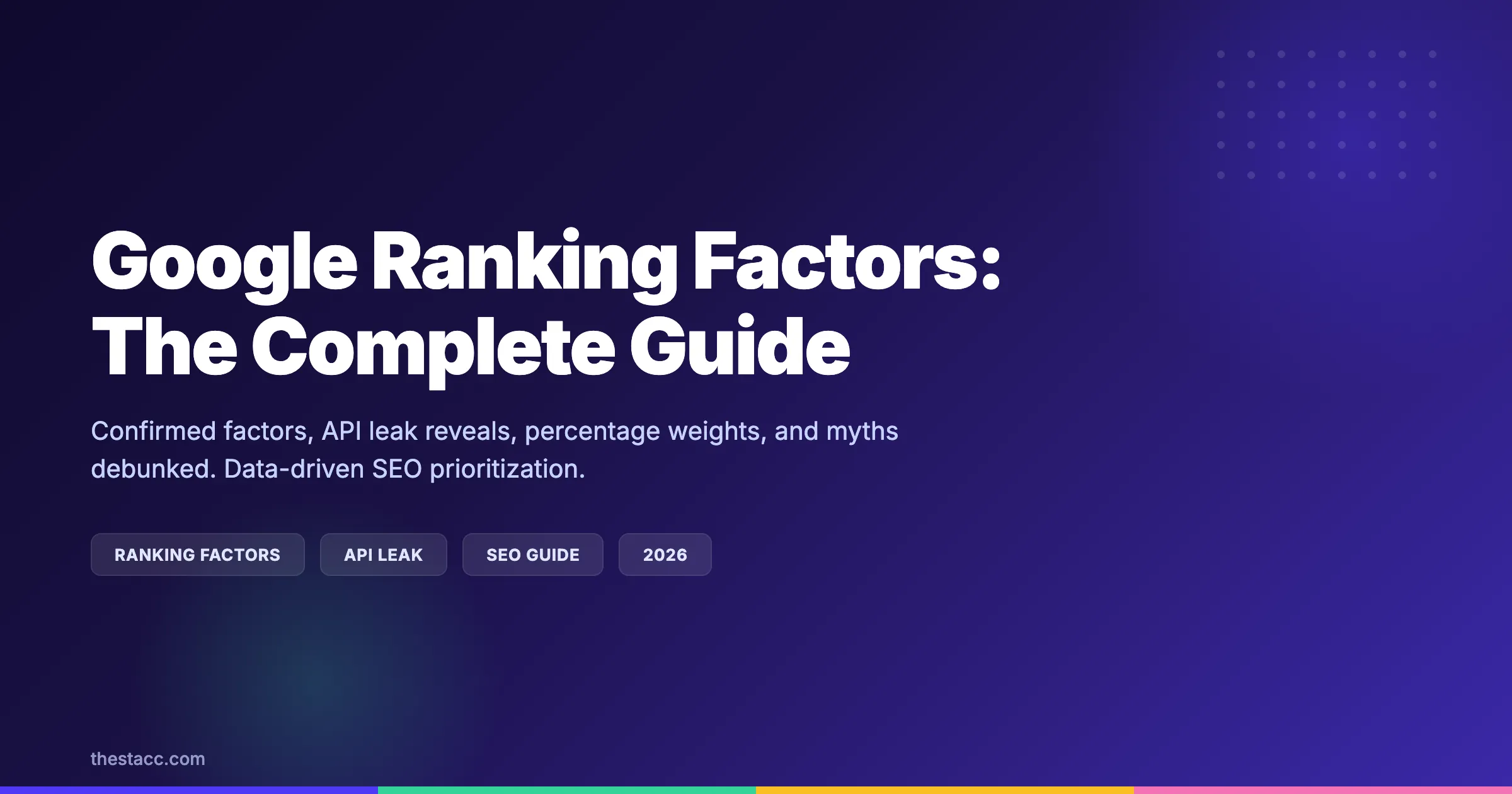 Google Ranking Factors: The Complete Guide (2026)