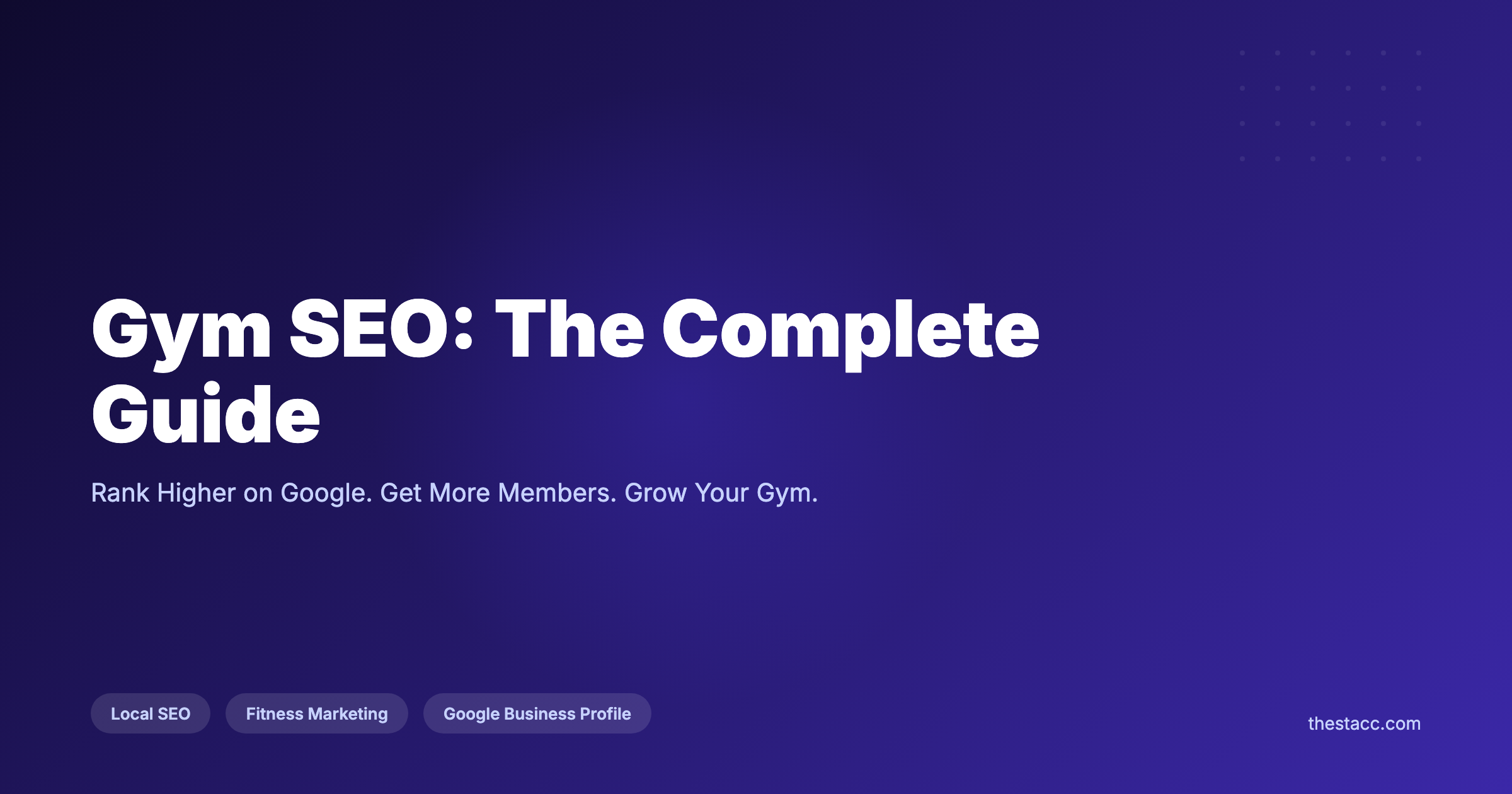 Gym SEO: The Complete Guide for 2026