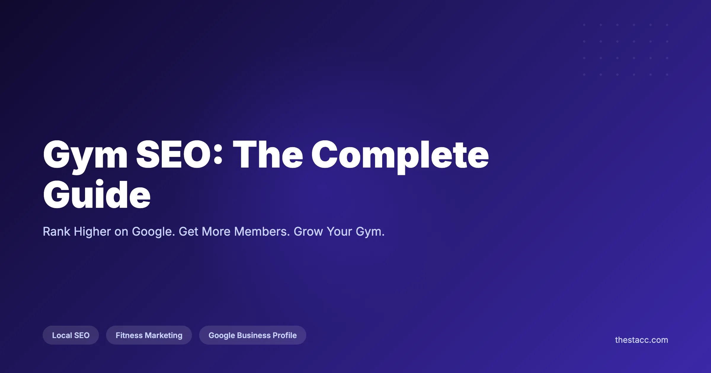 Gym SEO: The Complete Guide for 2026