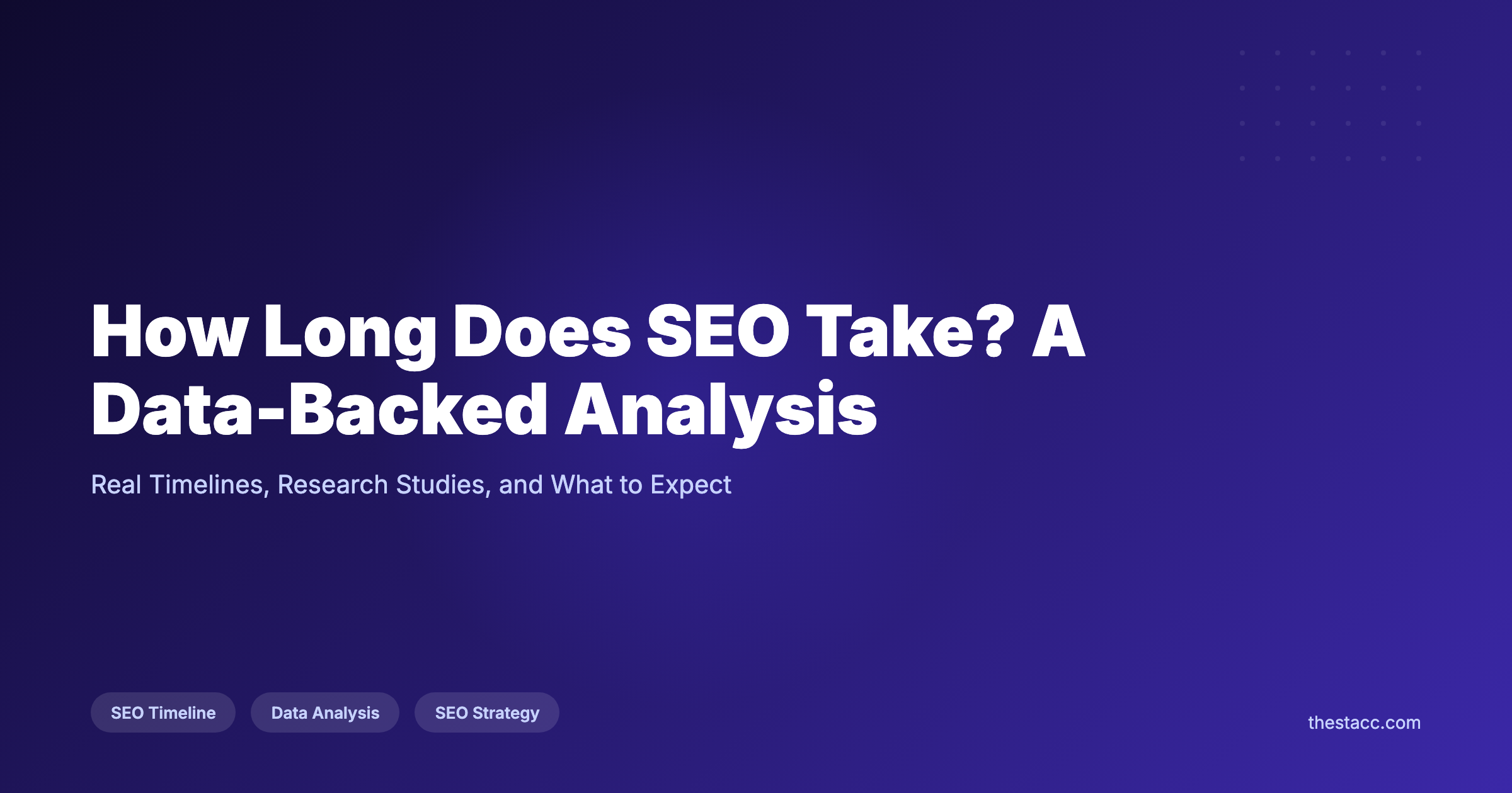 How Long Does SEO Take? A Data-Backed Analysis