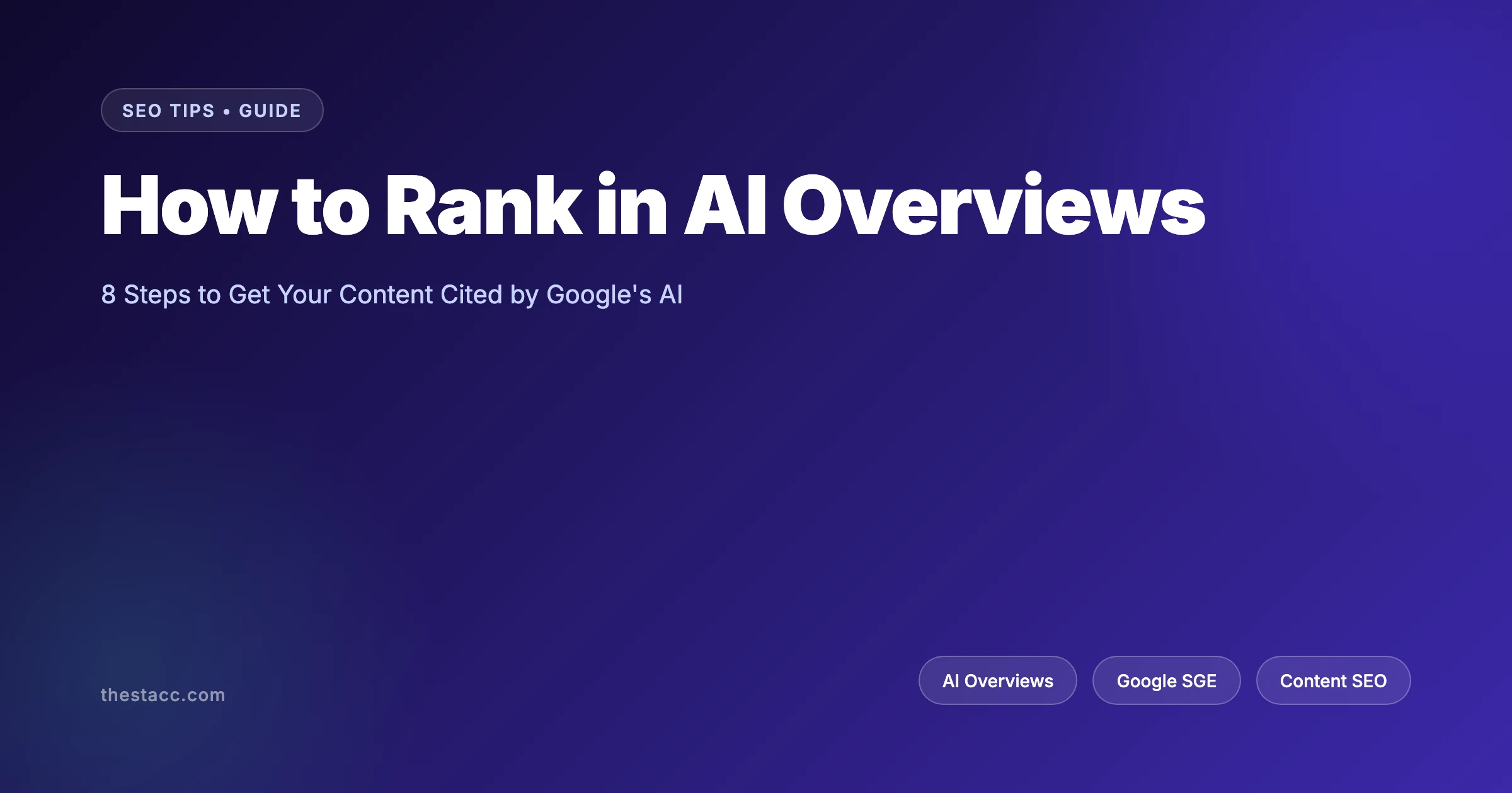 How to Rank in AI Overviews: 8-Step Guide (2026)