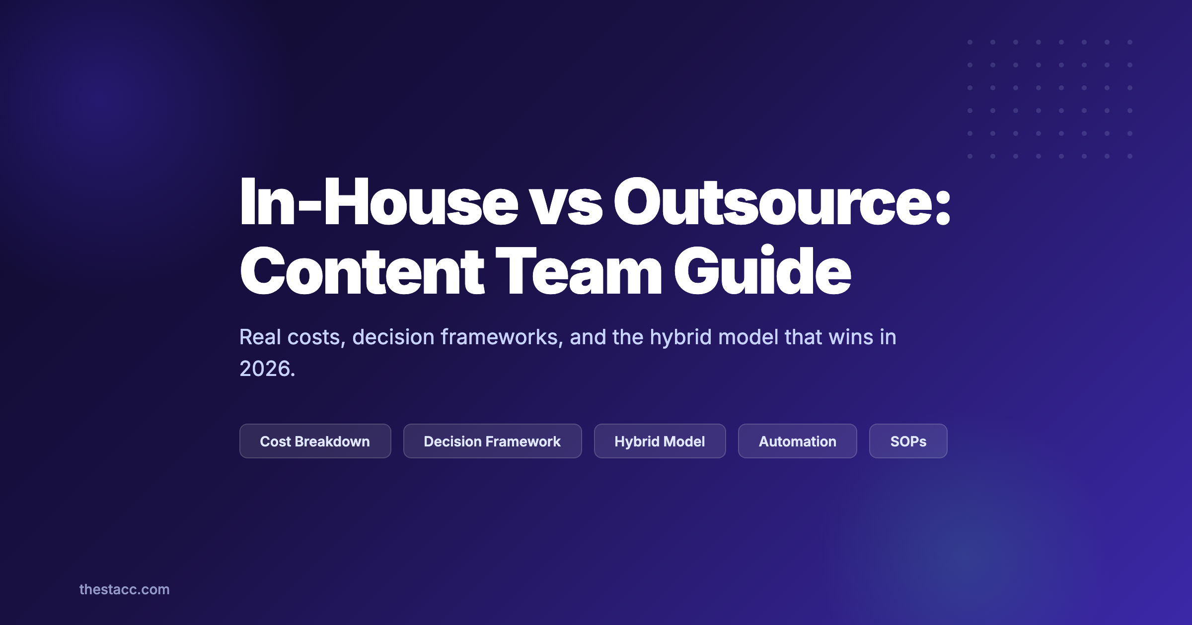 In-House vs Outsource Content Team: The Guide (2026)