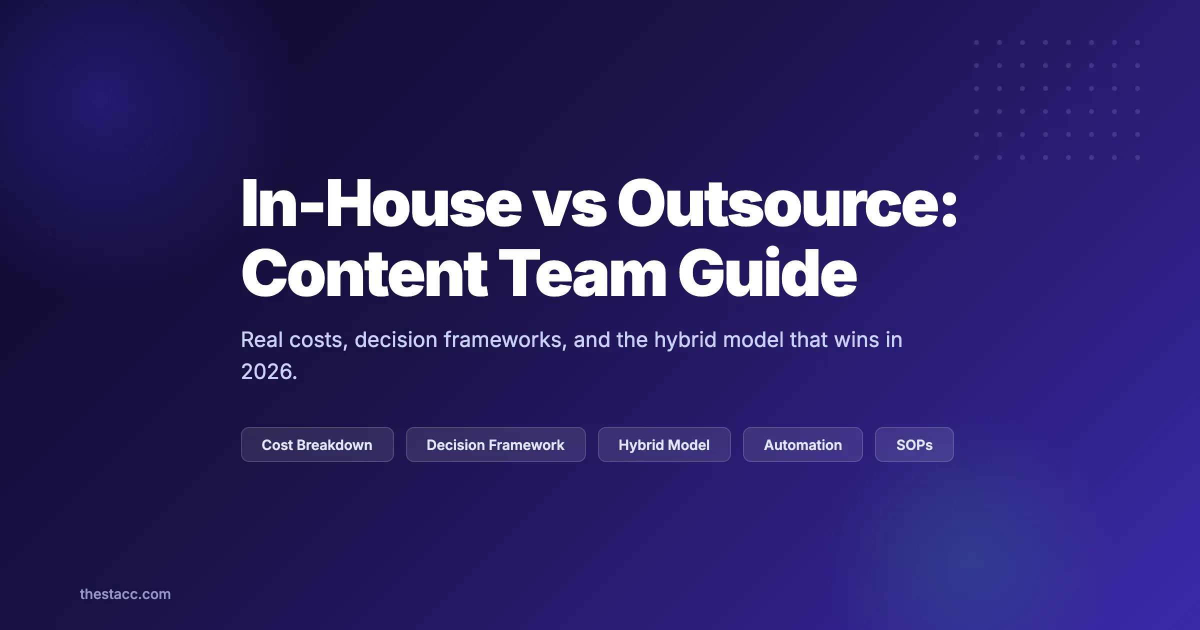 In-House vs Outsource Content Team: The Guide (2026)