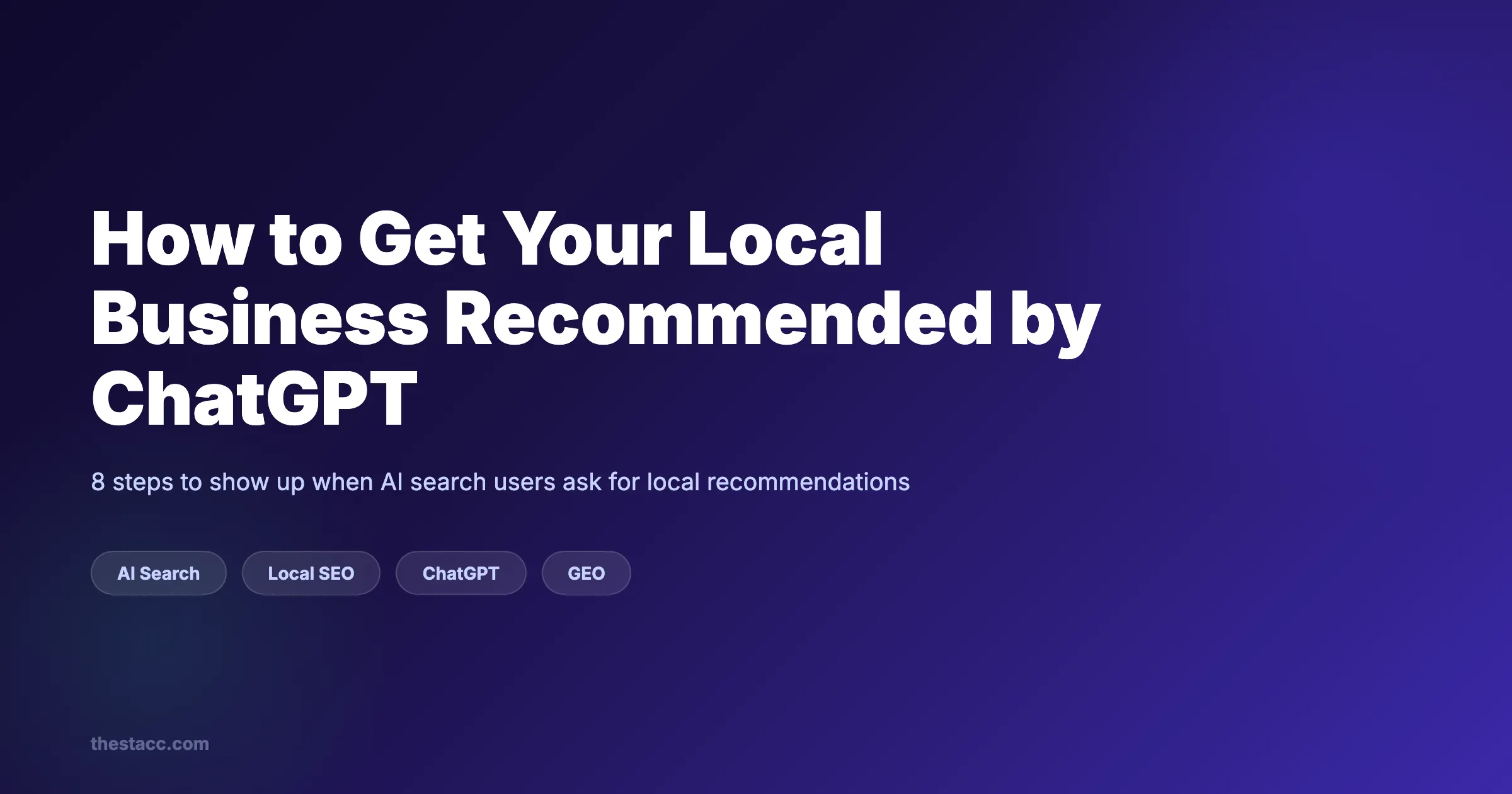 How to Get Your Local Business Recommended by ChatGPT