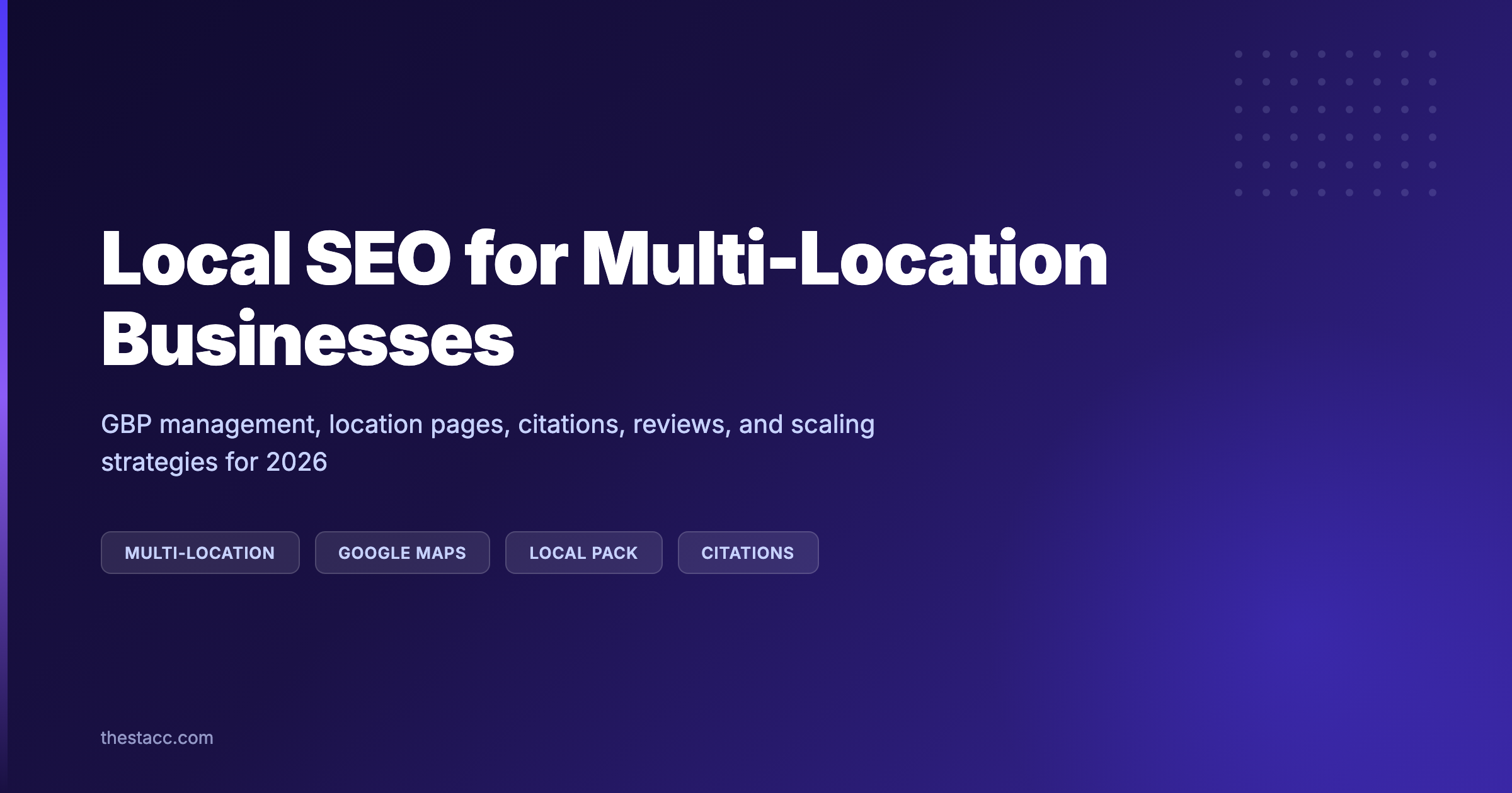 Local SEO for Multi-Location Businesses (2026)