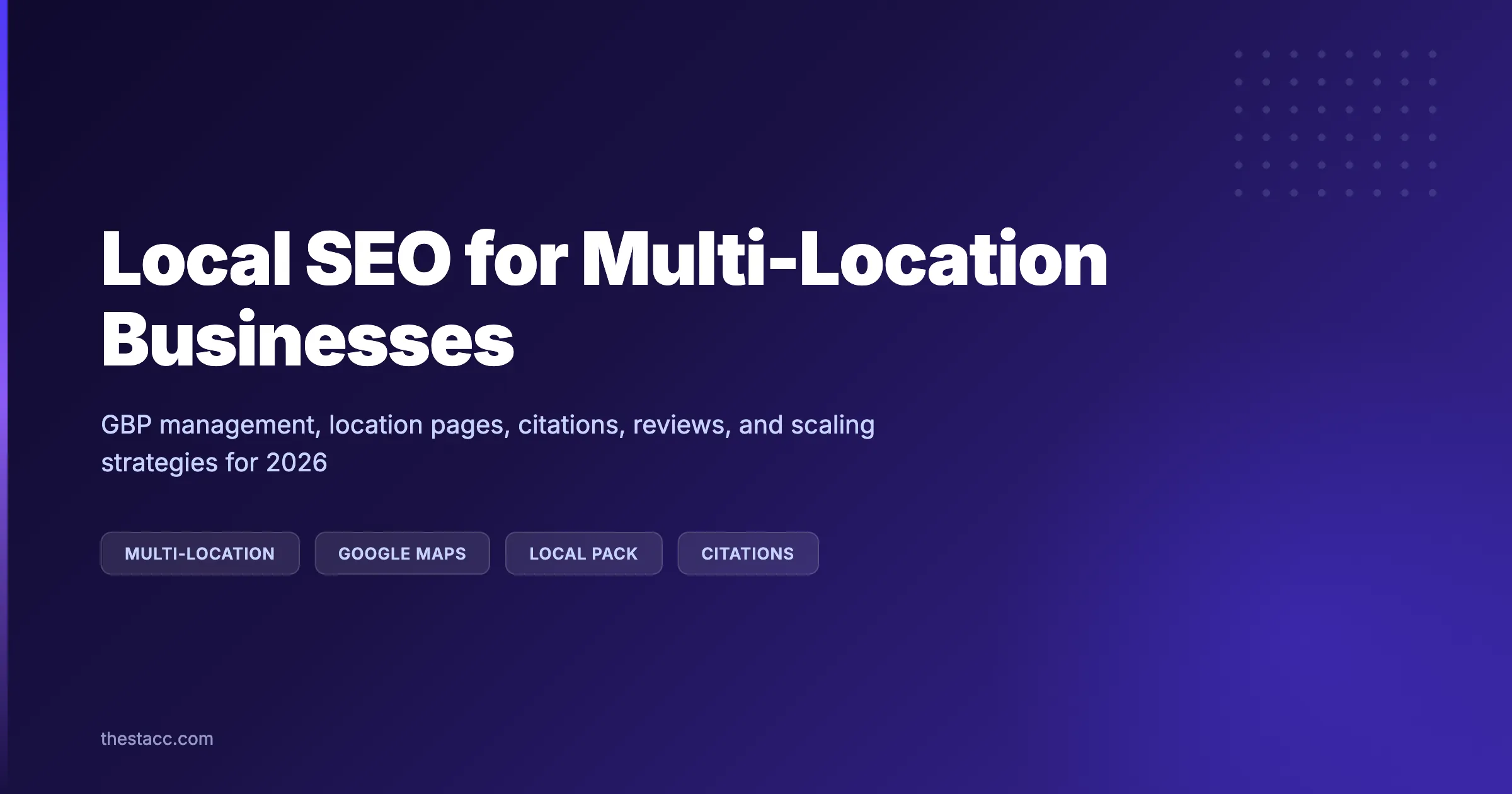 Local SEO for Multi-Location Businesses (2026)