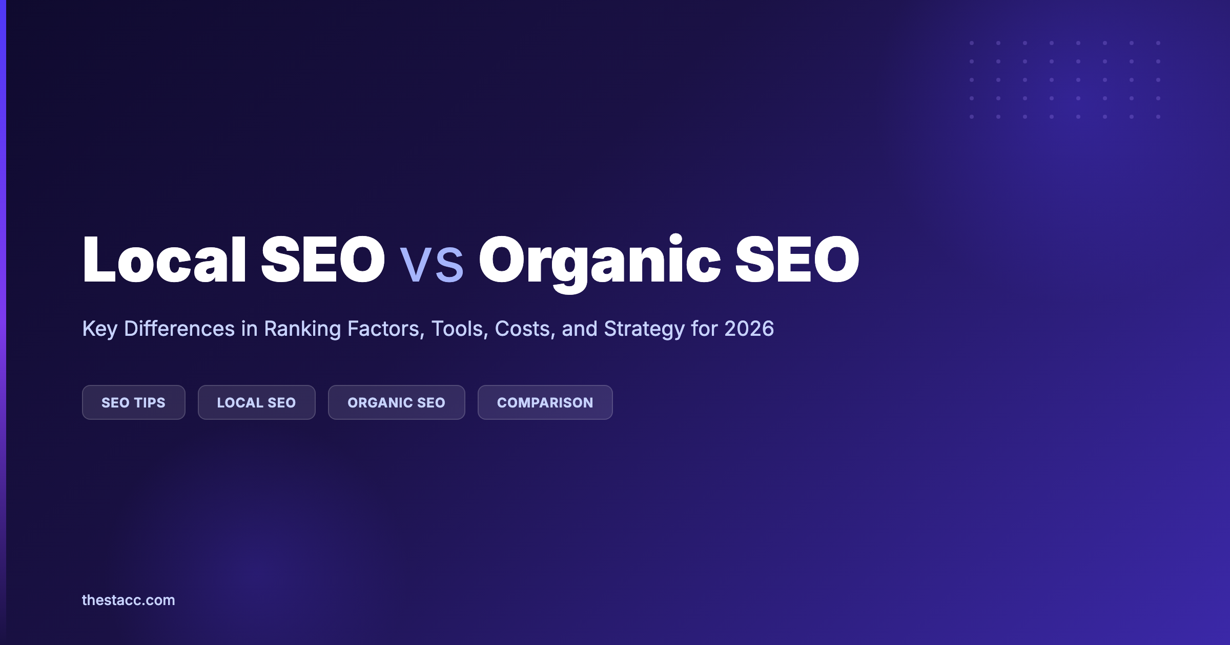Local SEO vs Organic SEO: Key Differences (2026)