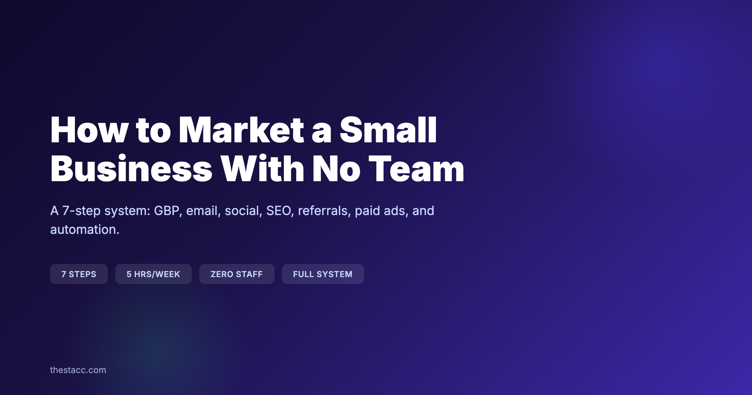 How to Market a Small Business With No Team (7 Steps)
