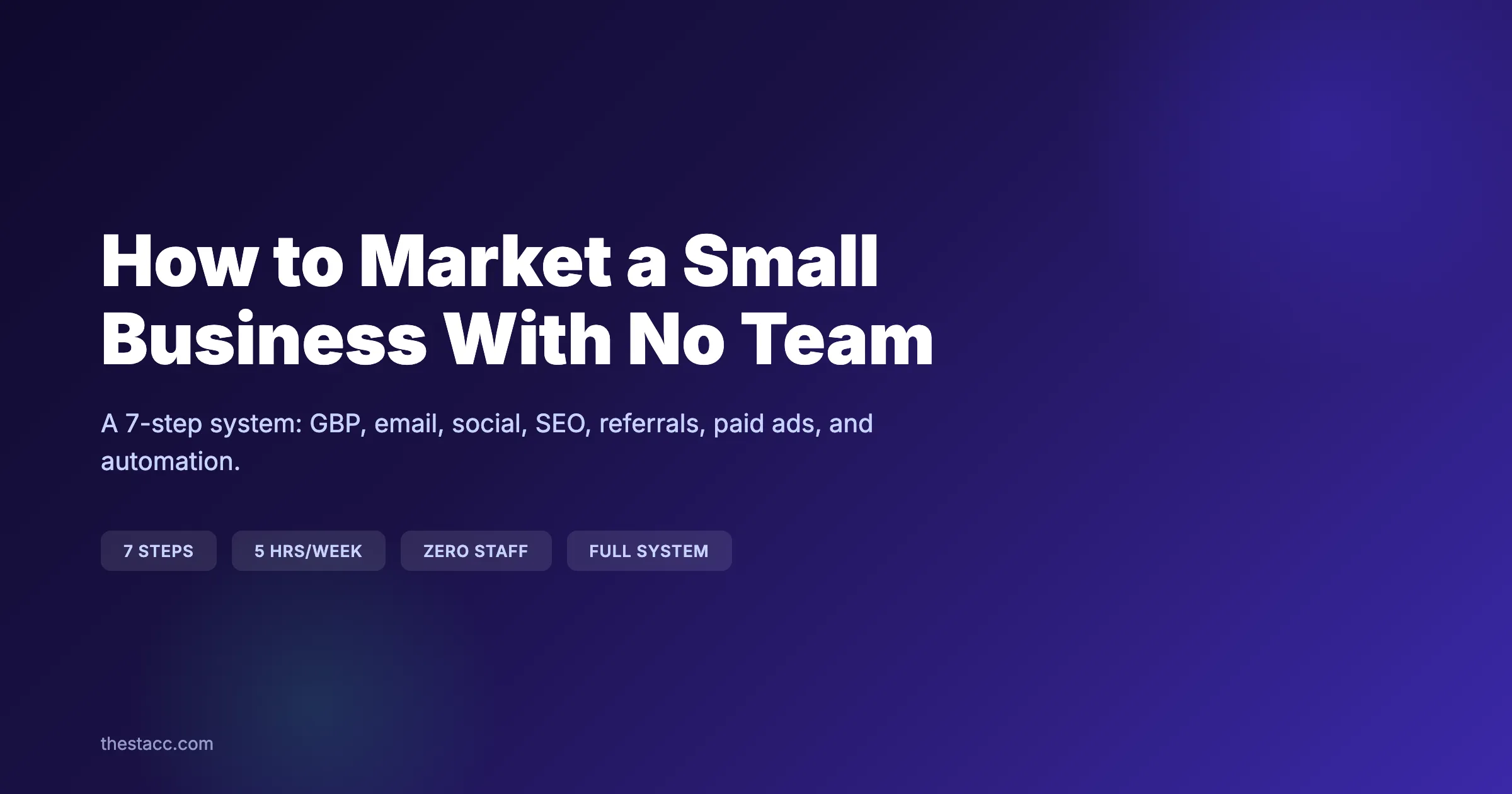 How to Market a Small Business With No Team (7 Steps)