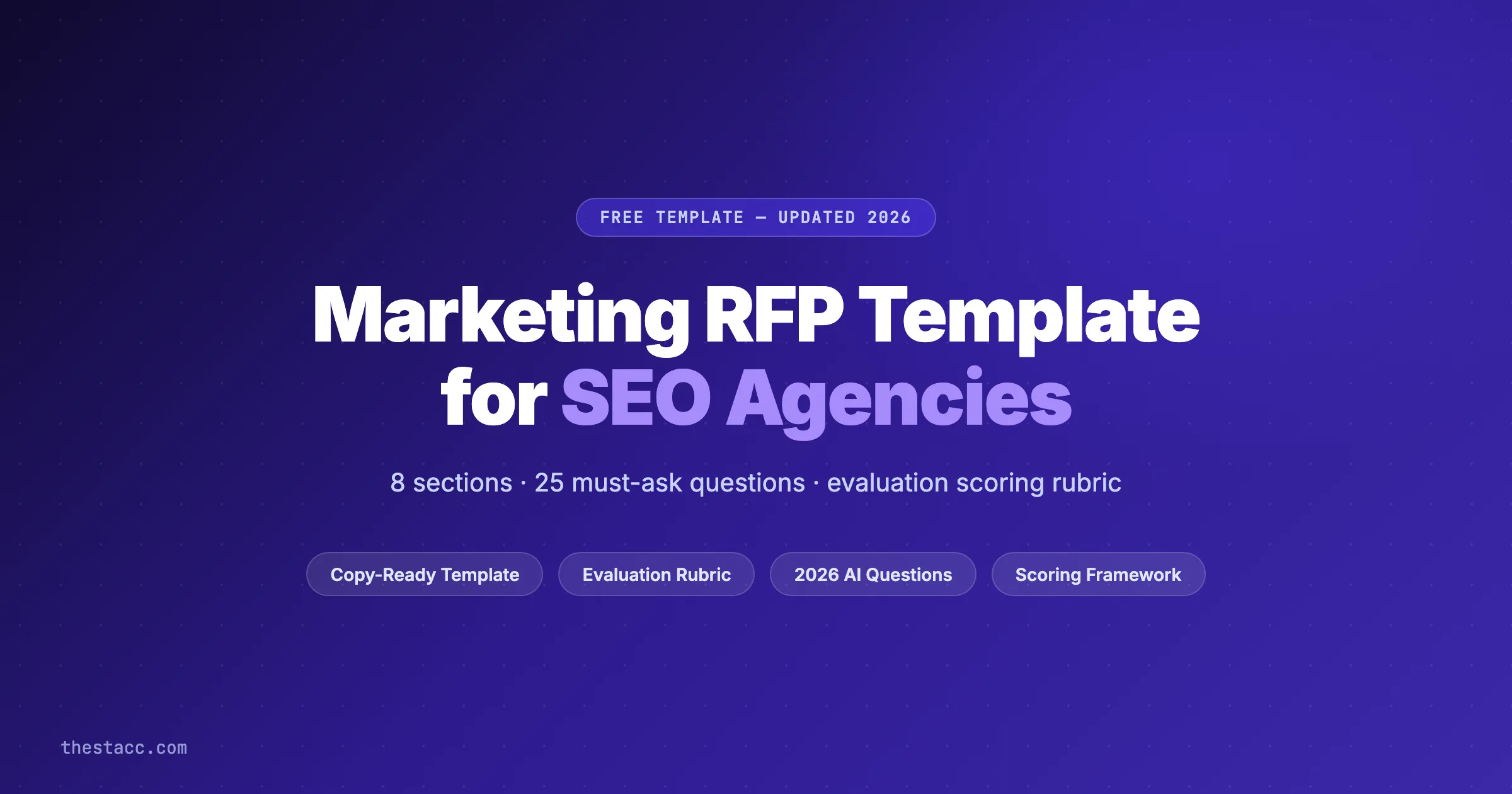 Marketing RFP Template for SEO Agencies (2026)