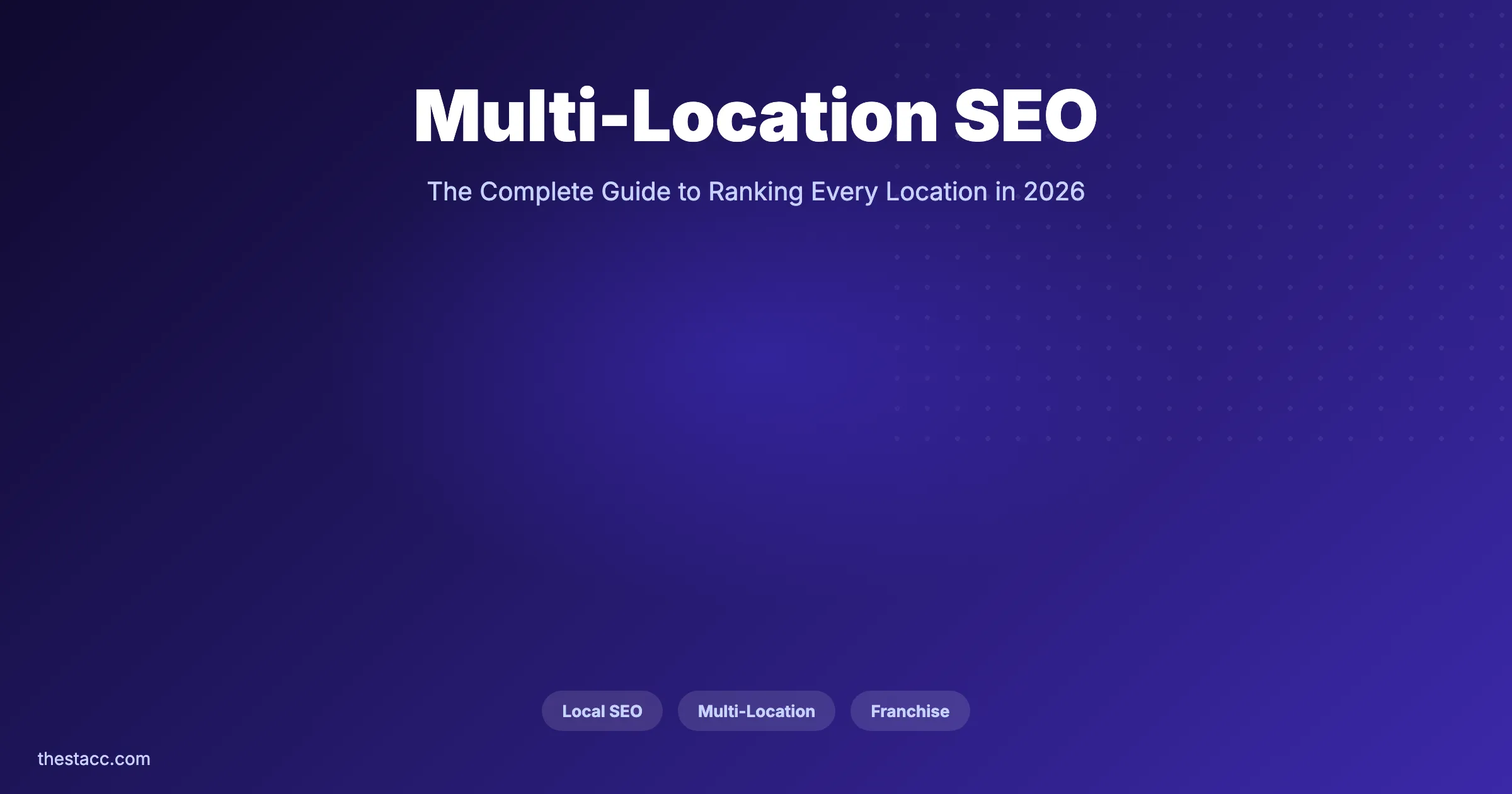 Multi-Location SEO: The Complete Guide (2026)