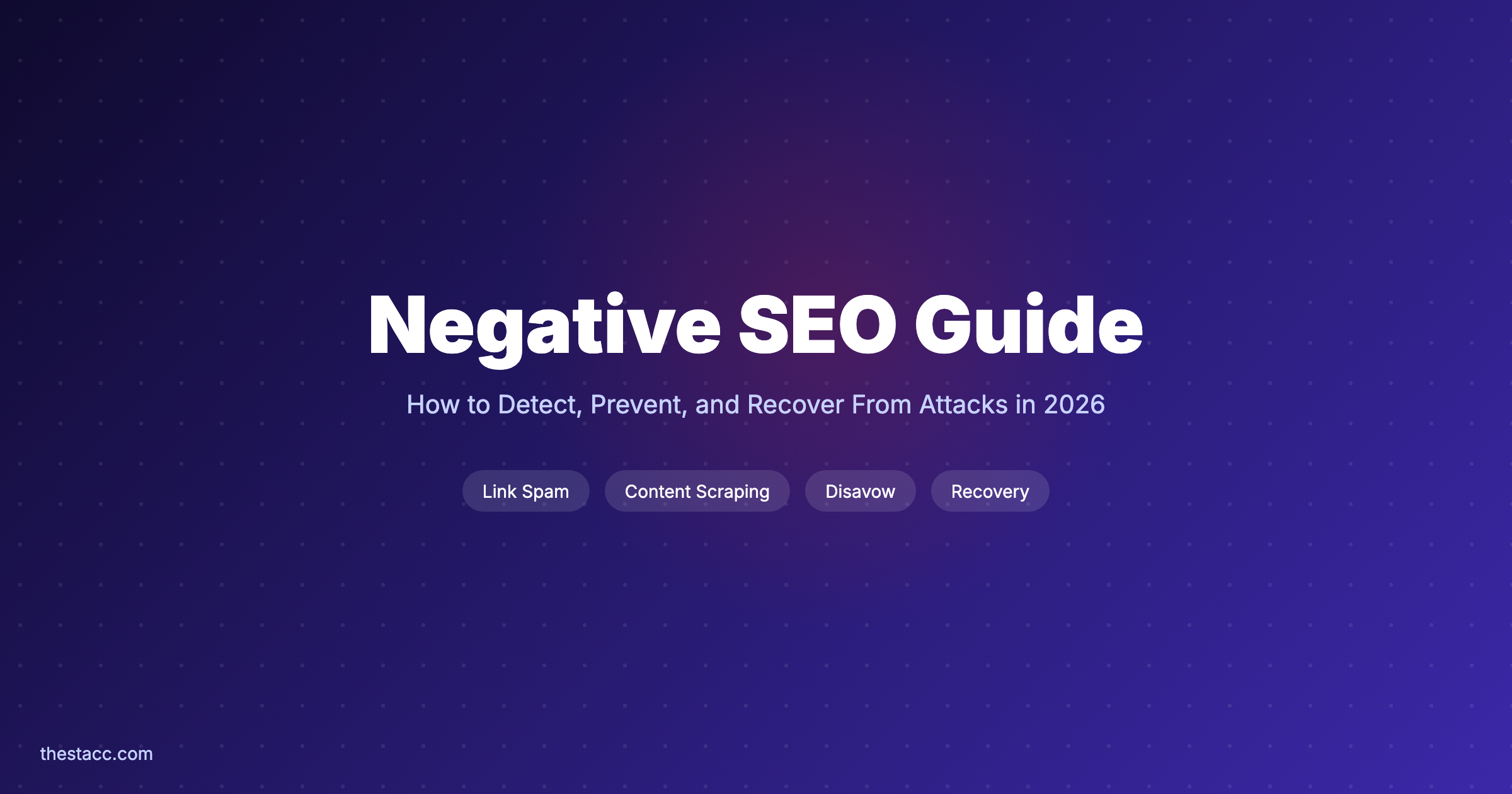 Negative SEO: The Complete Guide (2026)
