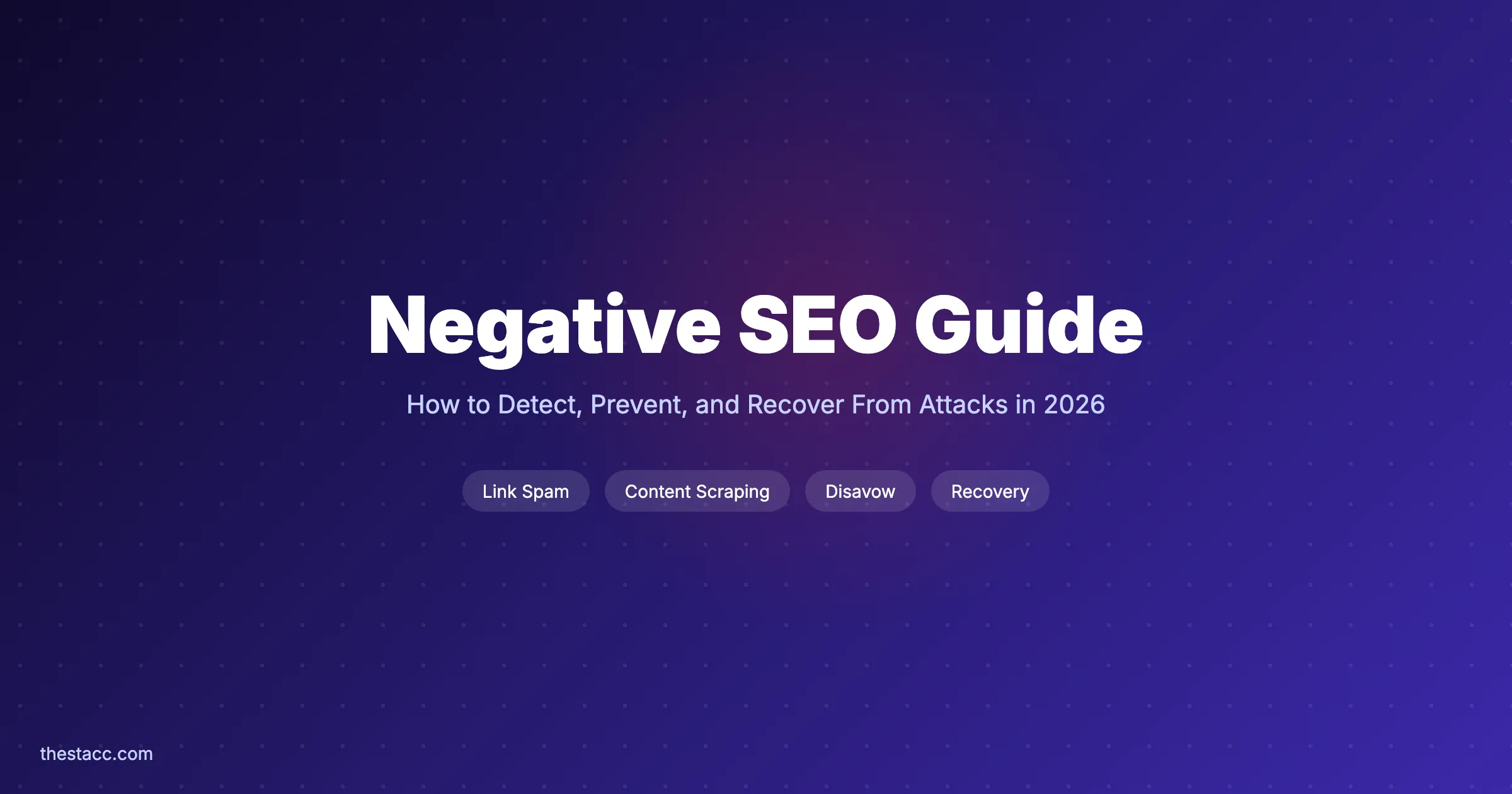 Negative SEO: The Complete Guide (2026)