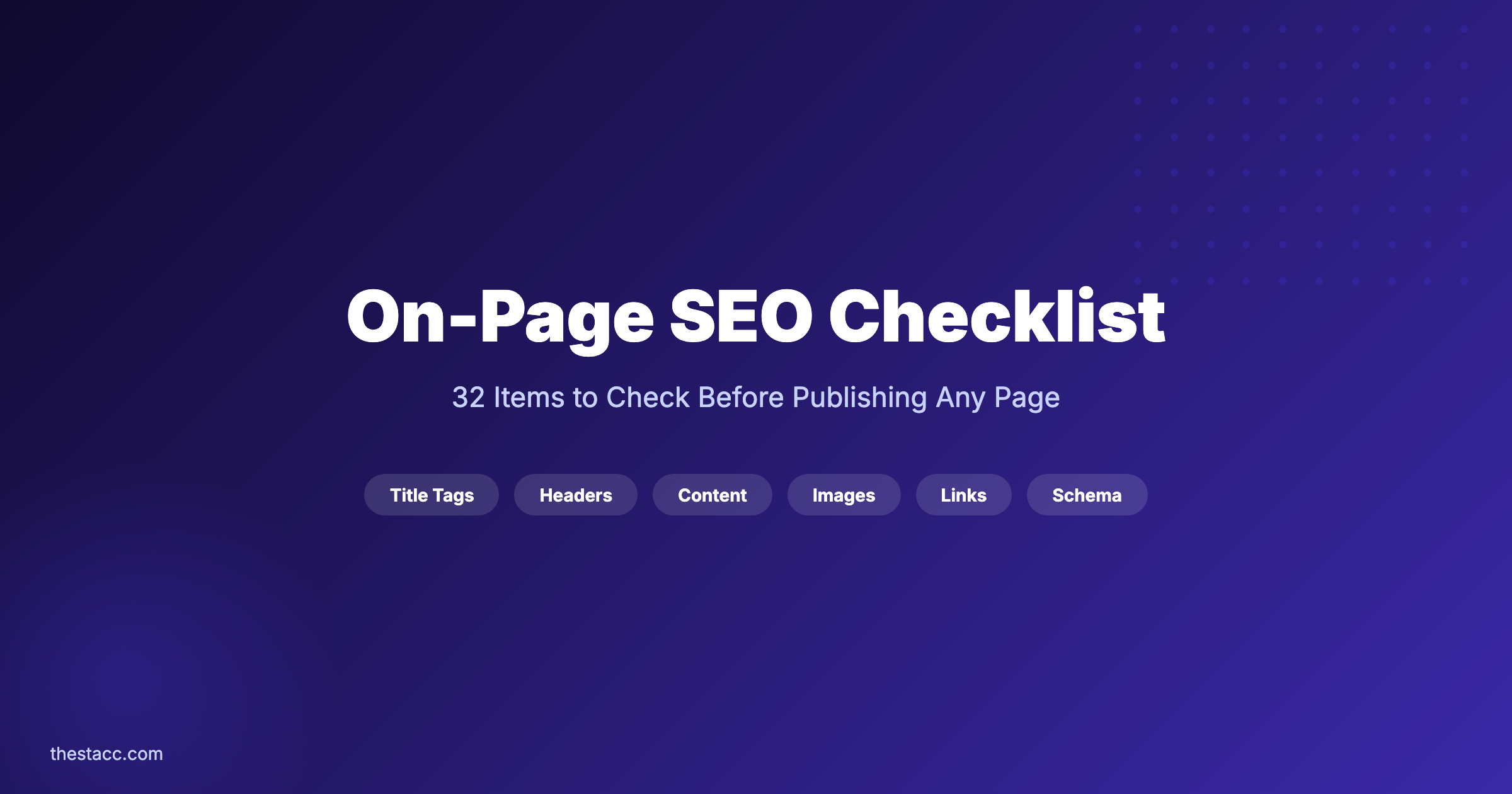 On-Page SEO Checklist: 32 Items for 2026